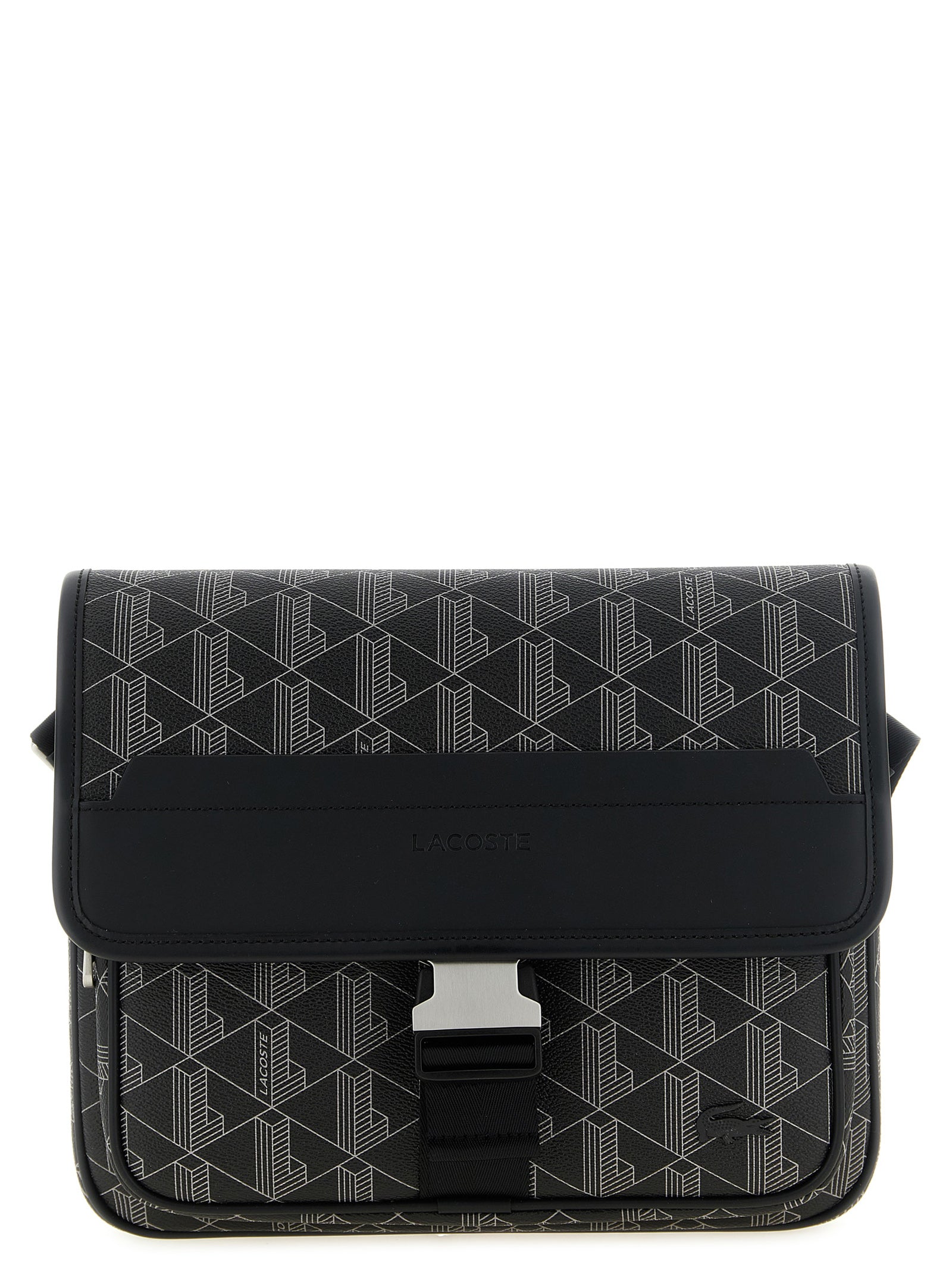 Lacoste Black Pvc Crossbody Men's Bag