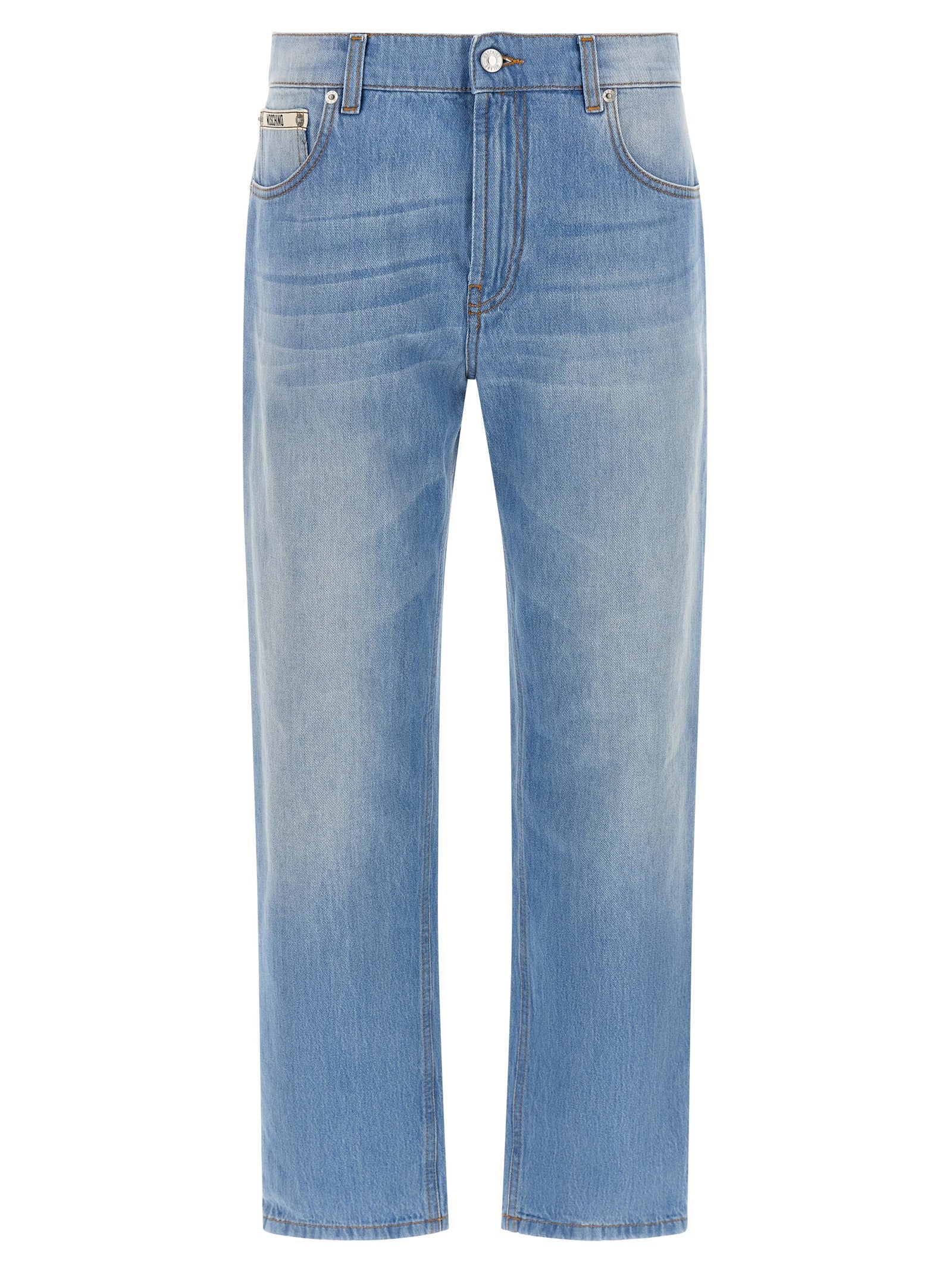 Moschino Blue Cotton Straight-Leg Women's Jeans