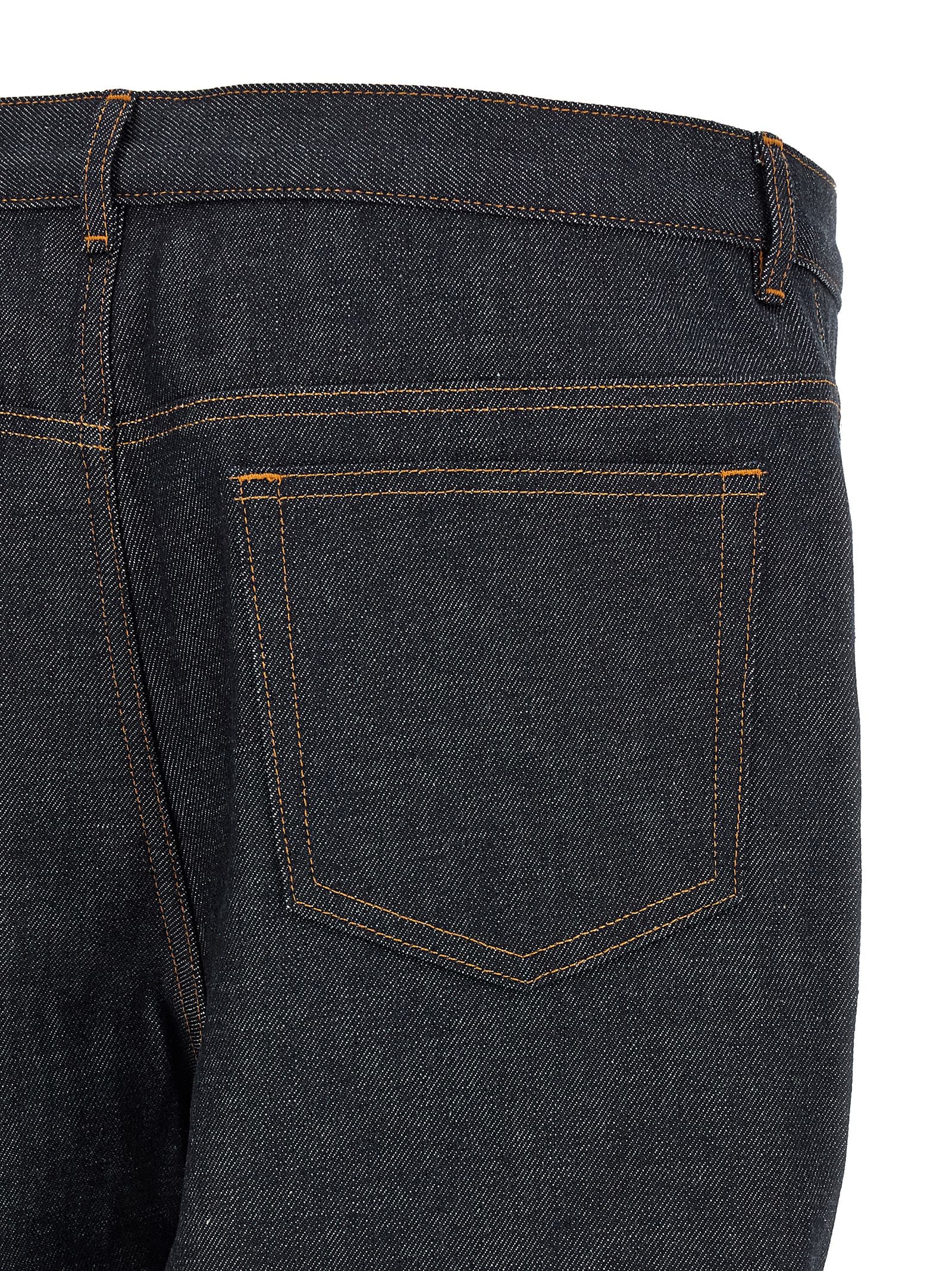 A.P.C. Blue Cotton Relaxed Fit Men's Jeans