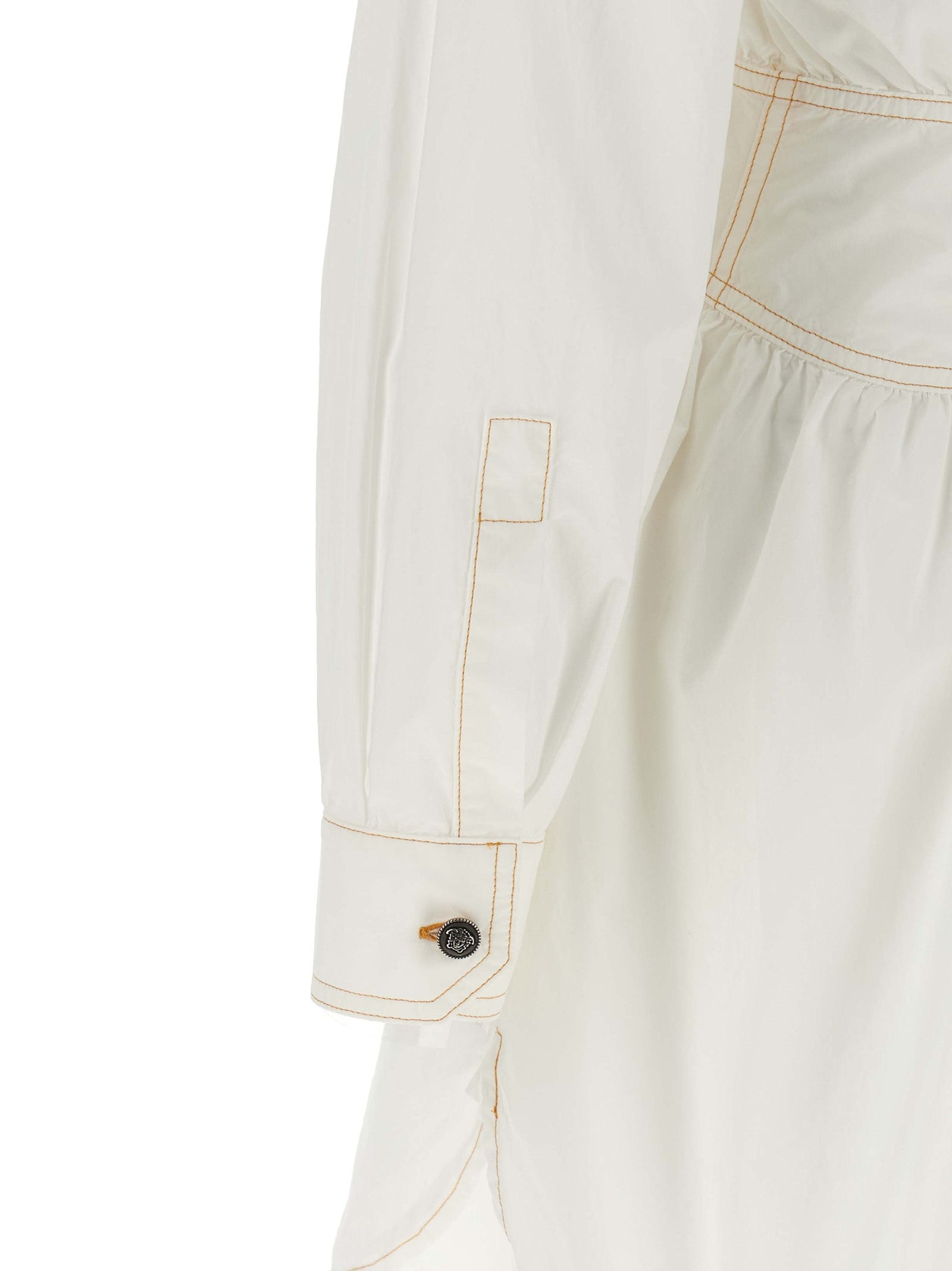 Versace White Cotton Short Women's Dress