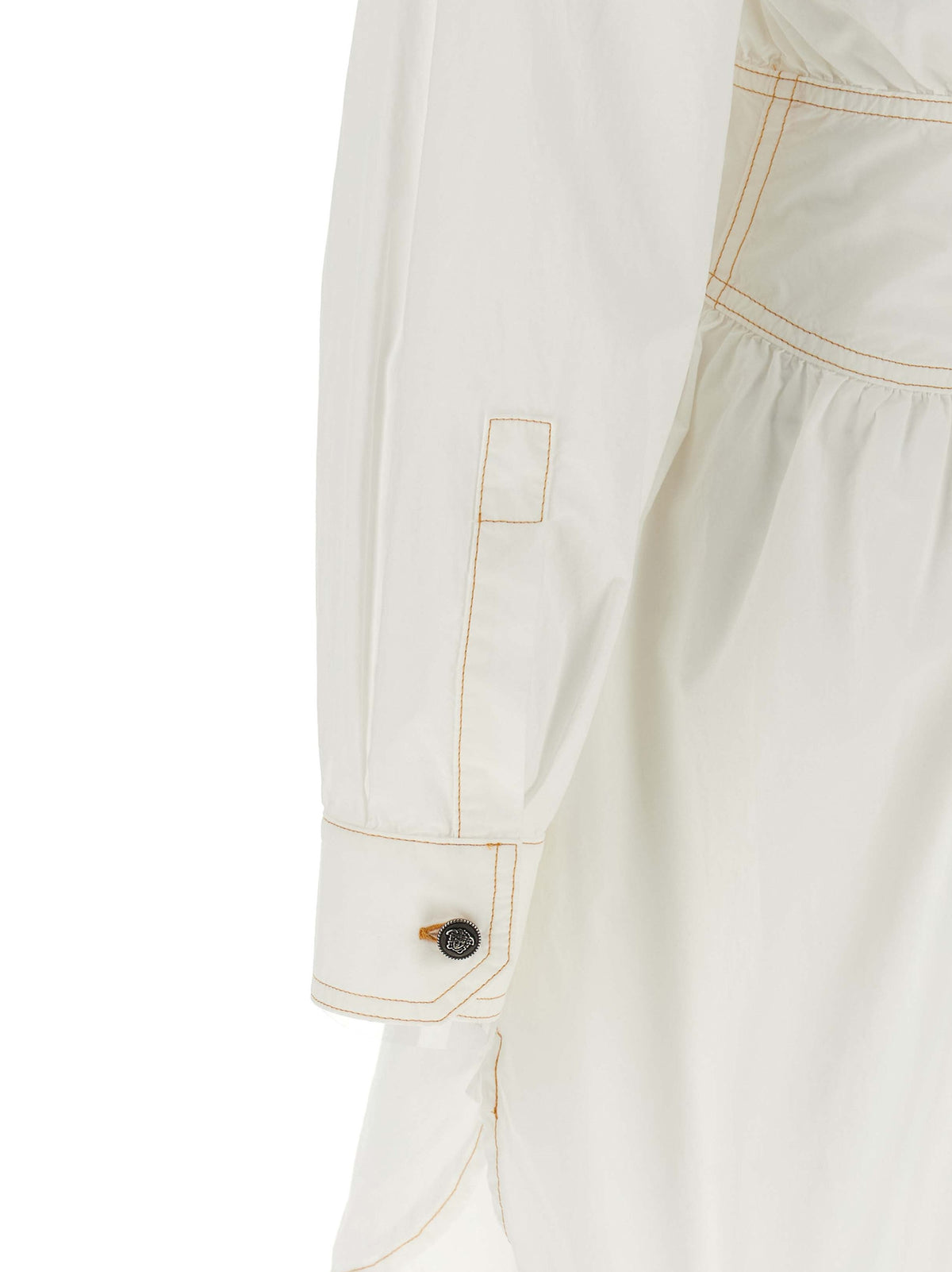 Versace White Cotton Short Women's Dress