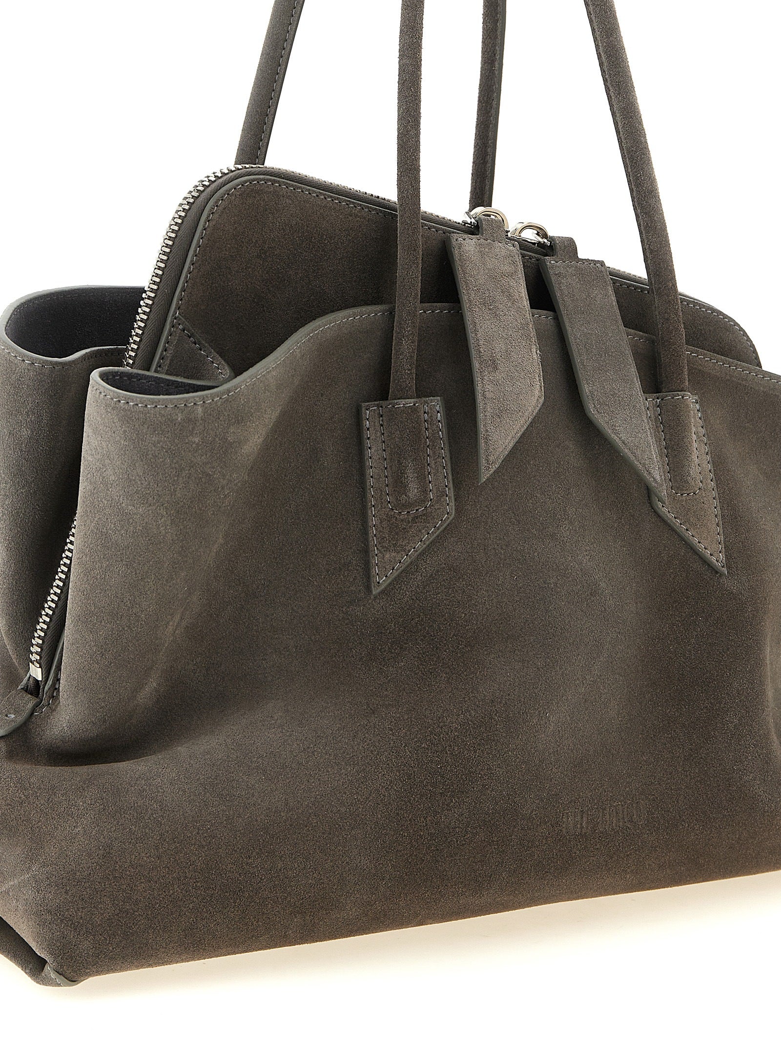 The Attico Gray Bovine Leather Shoulder Women's Bag