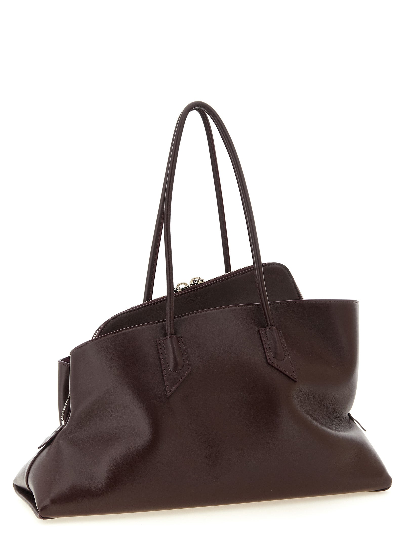 The Attico Purple Bovine Leather Shoulder Women's Bag