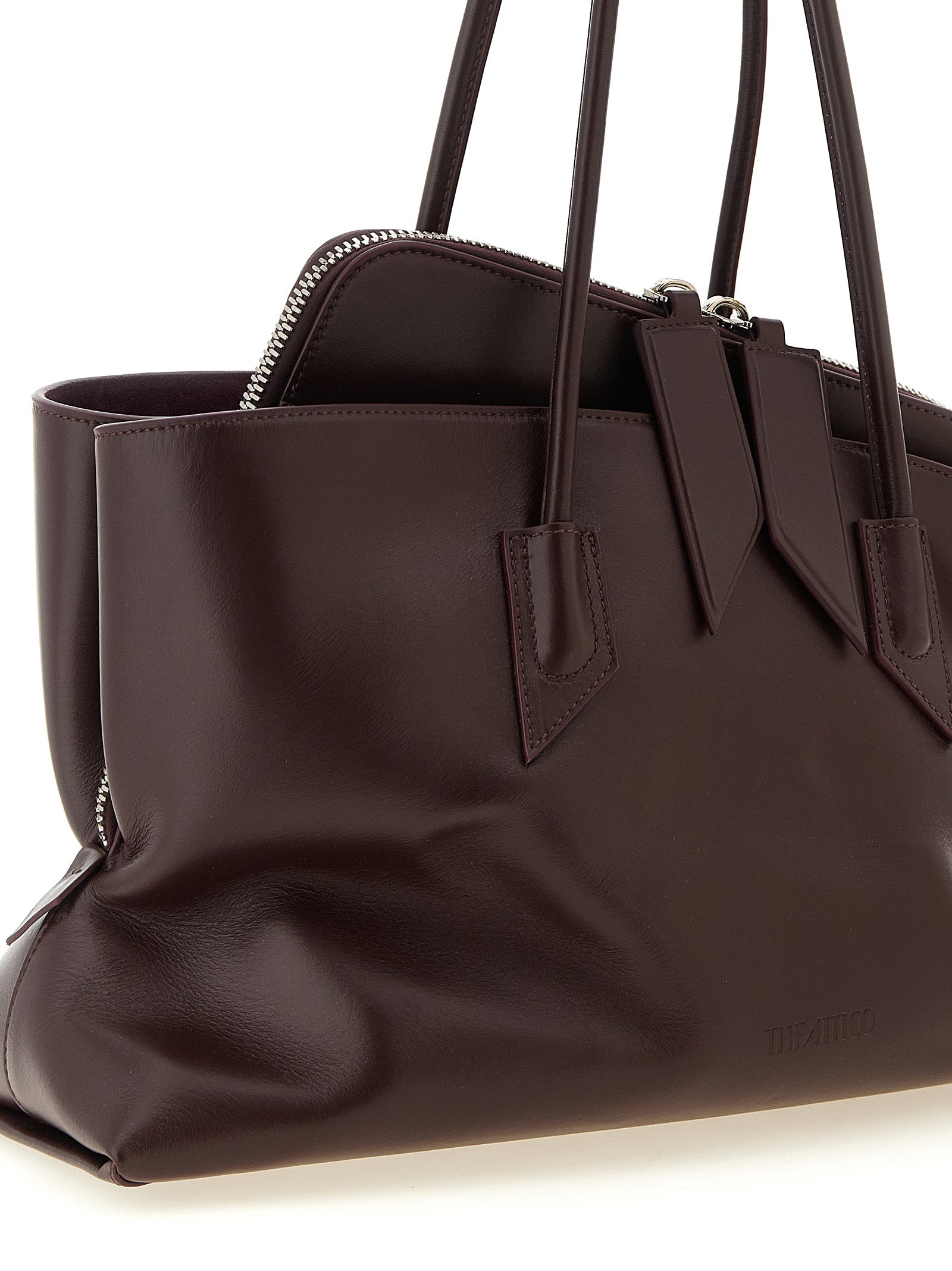The Attico Purple Bovine Leather Shoulder Women's Bag