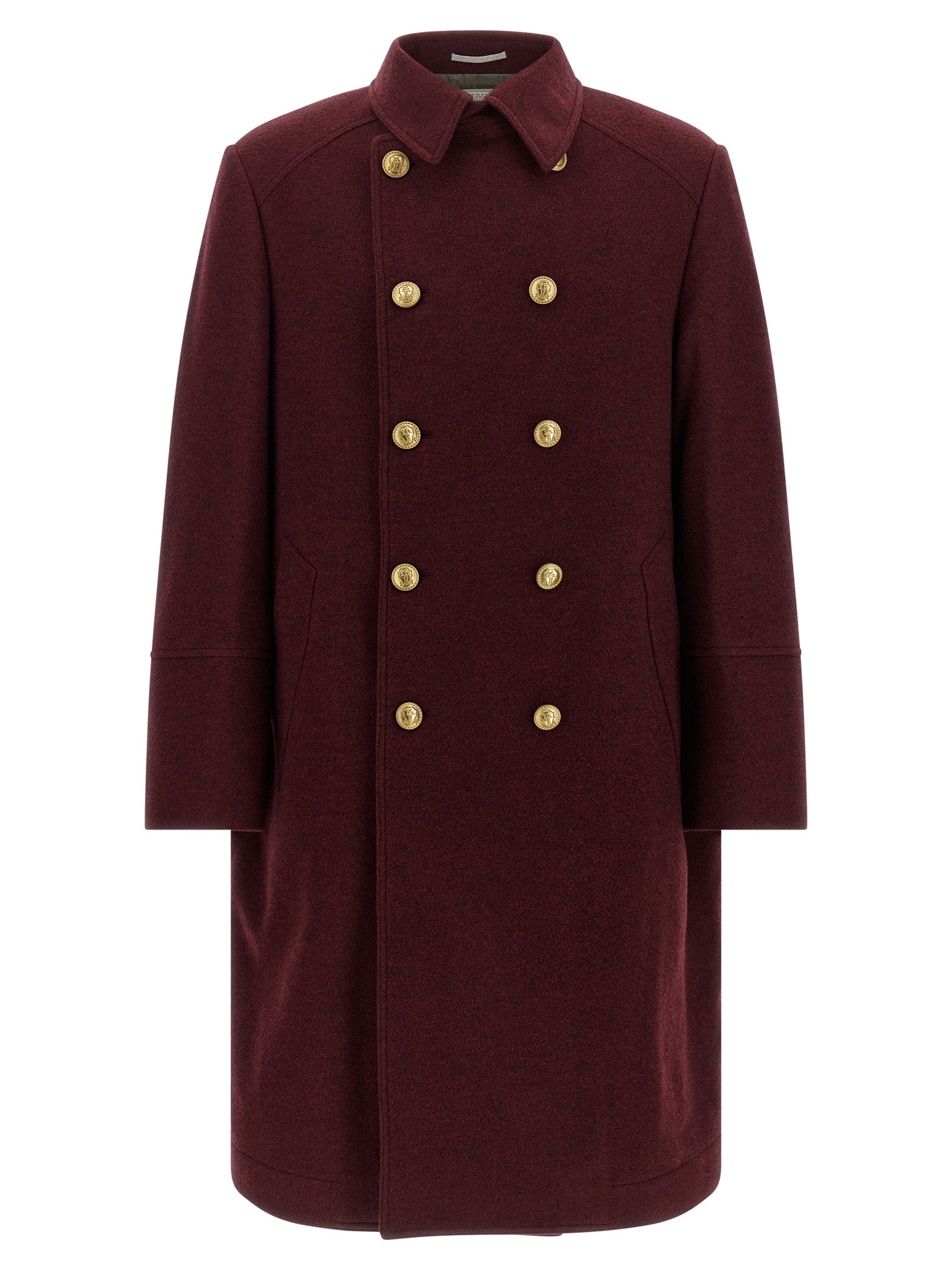 Brunello Cucinelli Bordeaux Cashmere Men's Coat