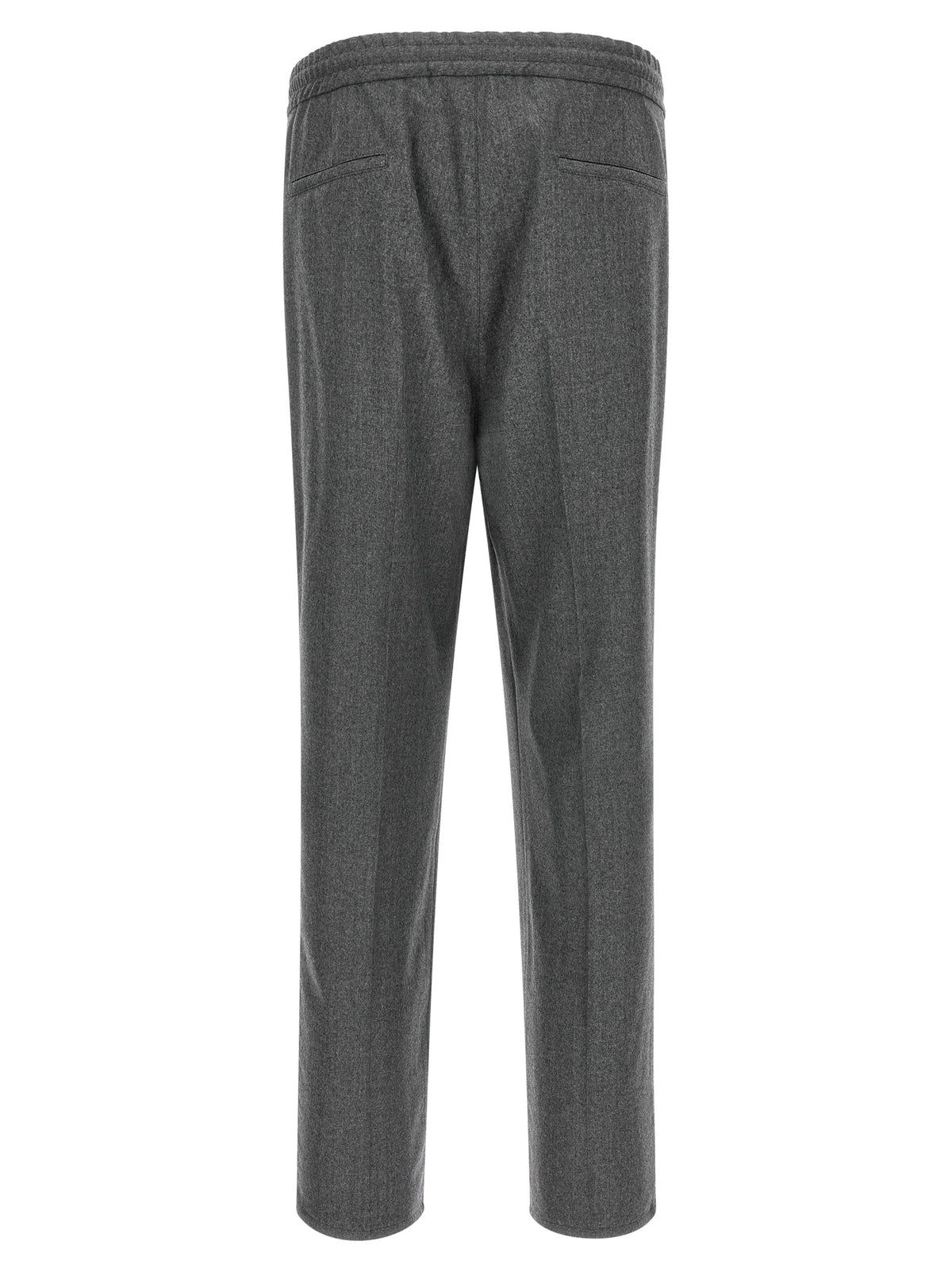 Brunello Cucinelli Gray Virgin Wool Casual Men's Pants