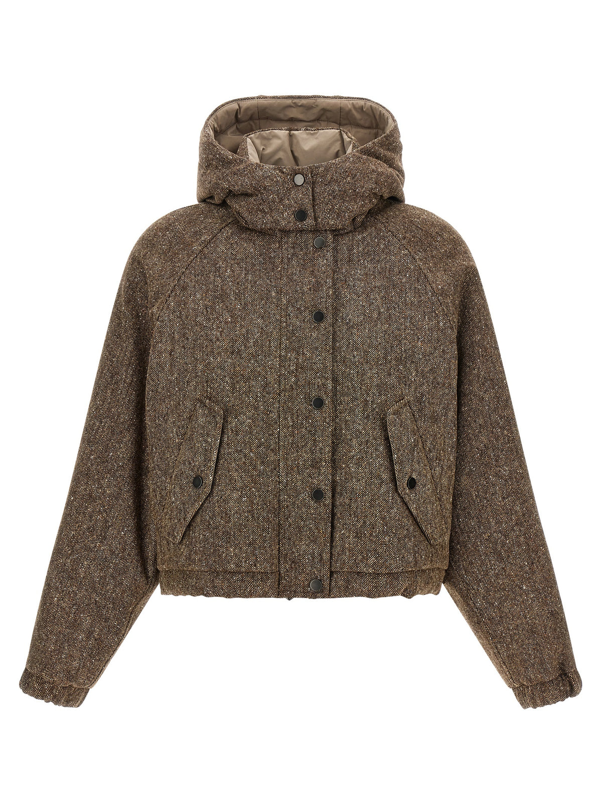 Brunello Cucinelli Brown Virgin Wool Full-Length Women's Jacket