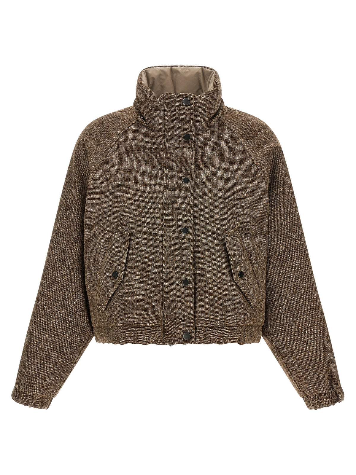 Brunello Cucinelli Brown Virgin Wool Full-Length Women's Jacket