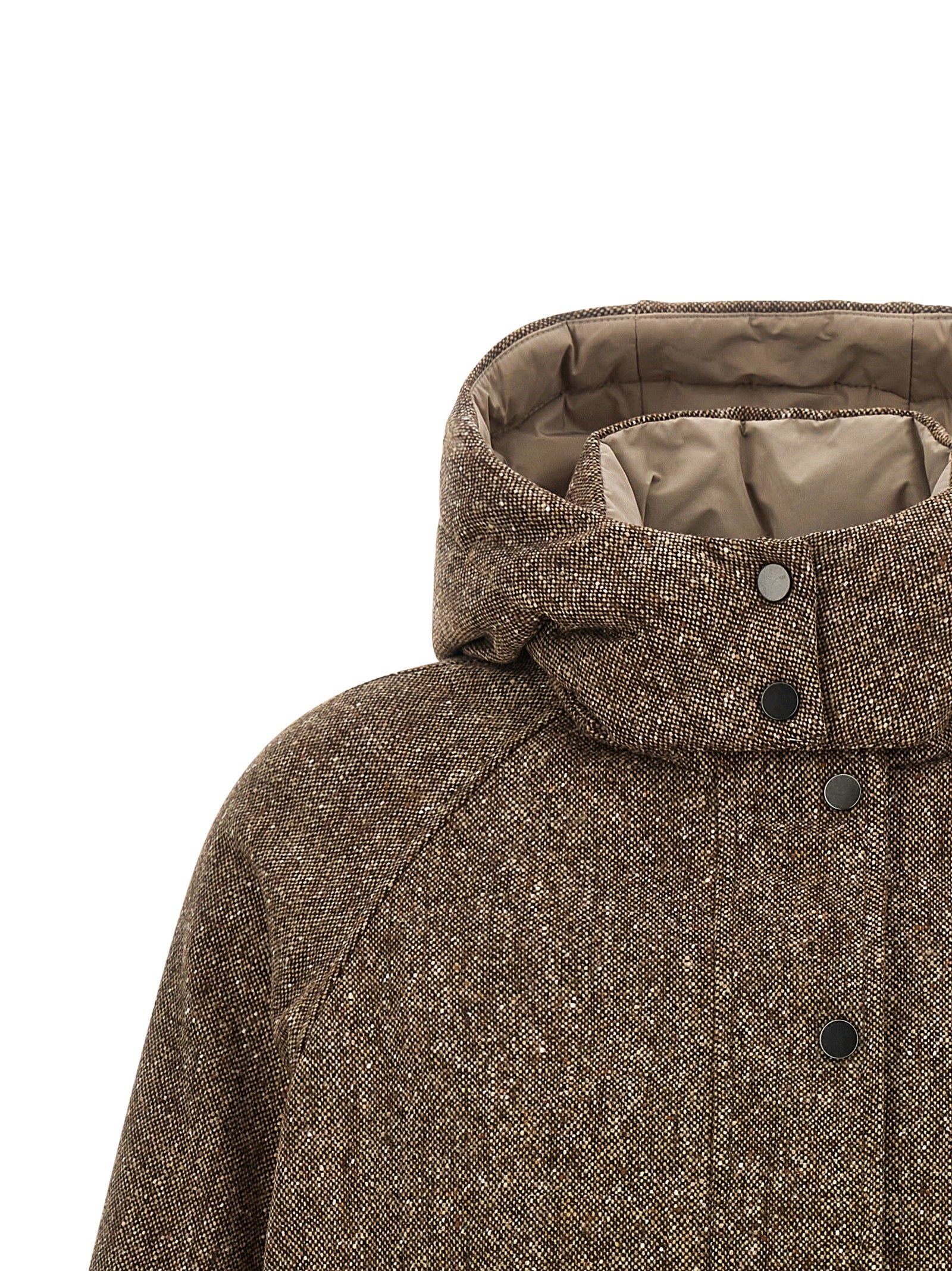 Brunello Cucinelli Brown Virgin Wool Full-Length Women's Jacket