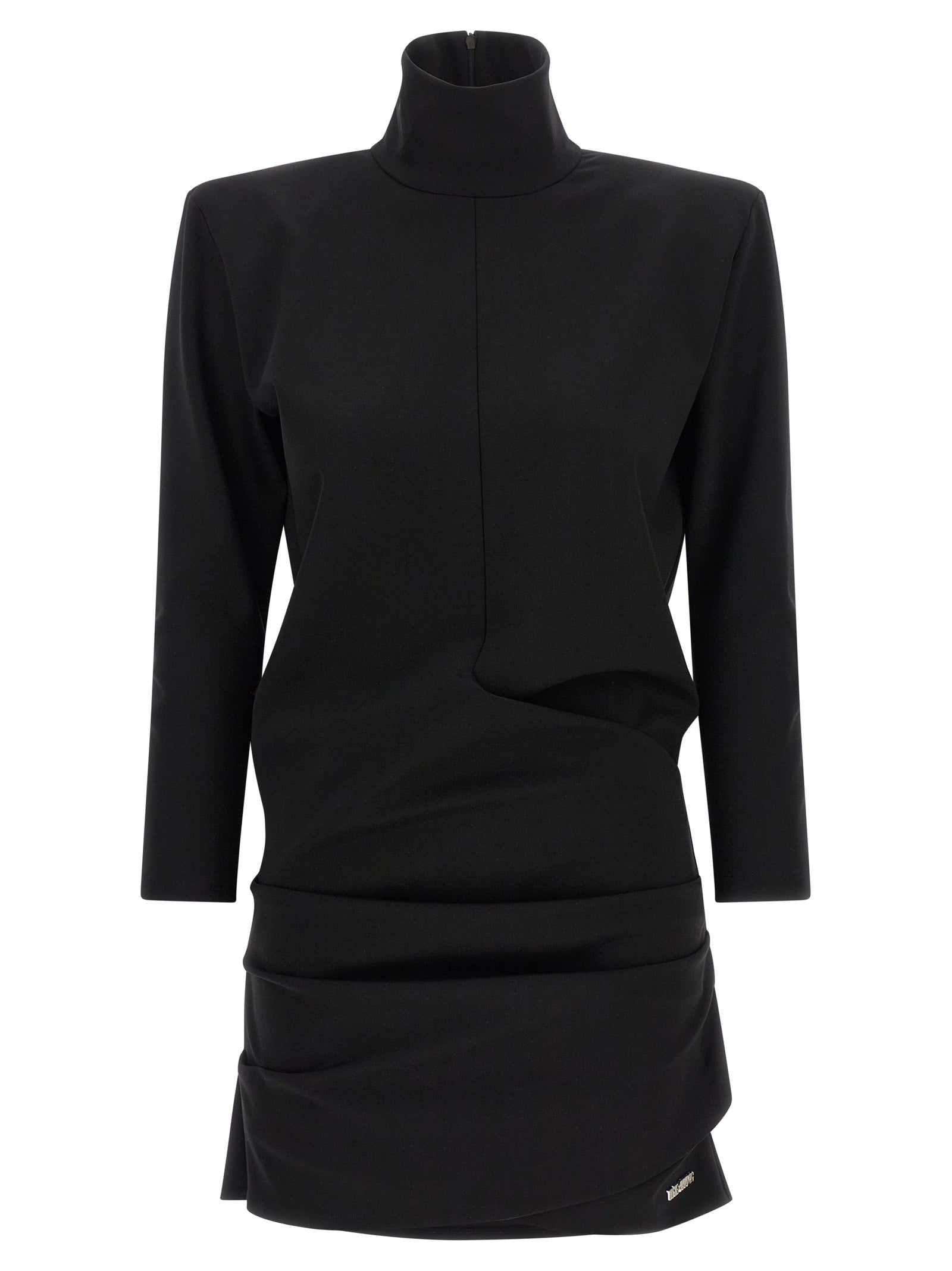 The Attico Black Viscose Short Women's Dress