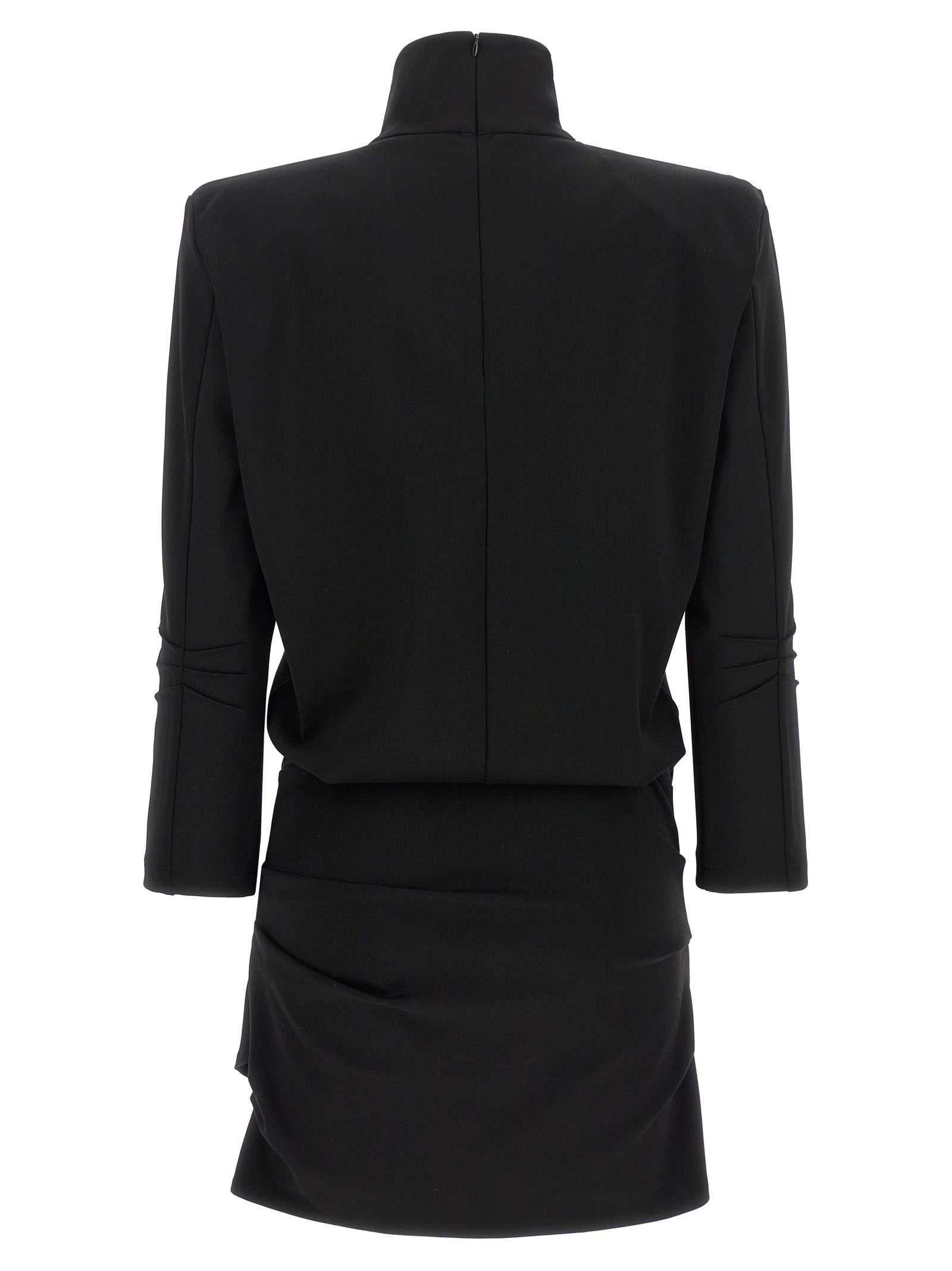 The Attico Black Viscose Short Women's Dress