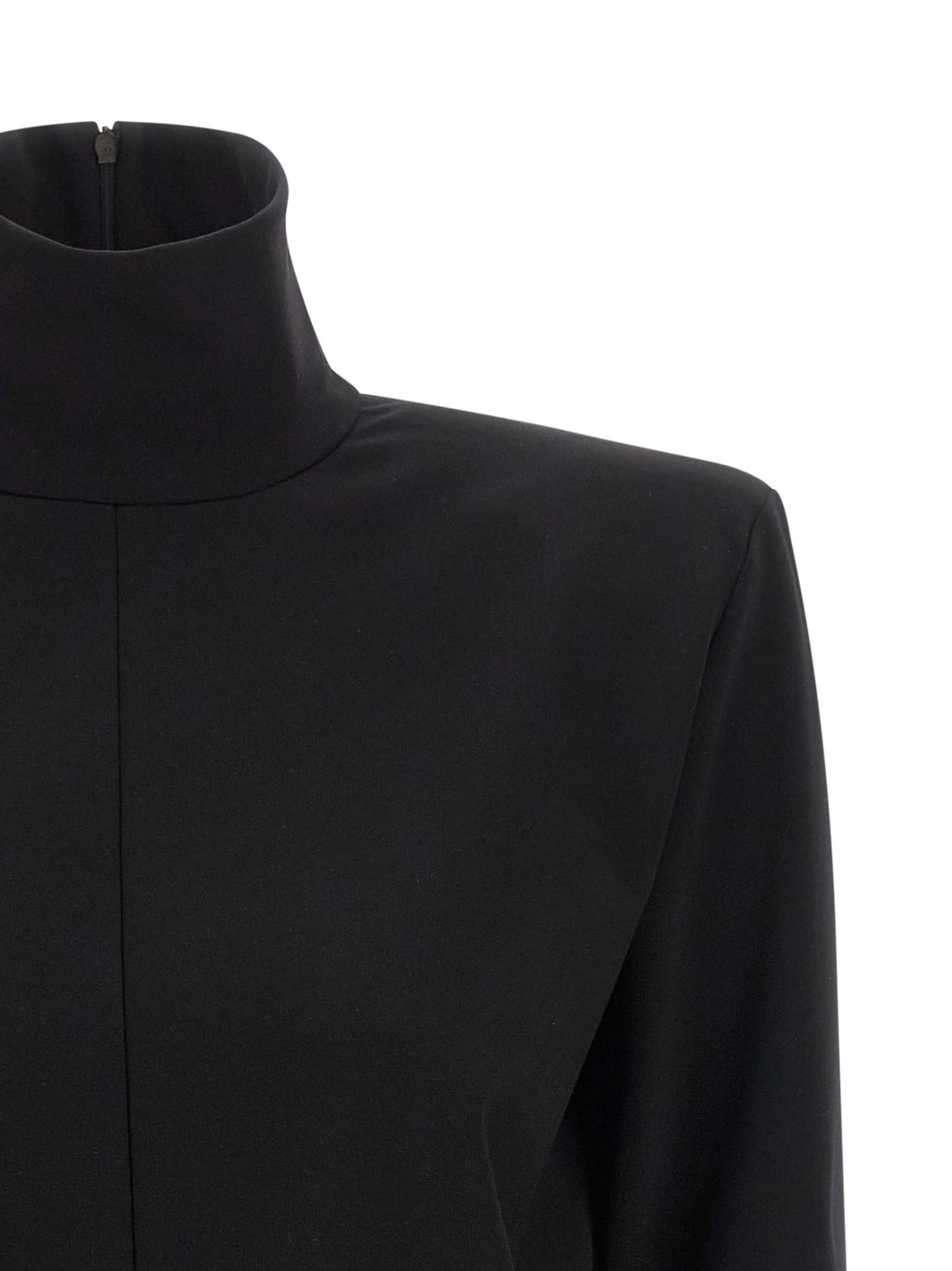 The Attico Black Viscose Short Women's Dress