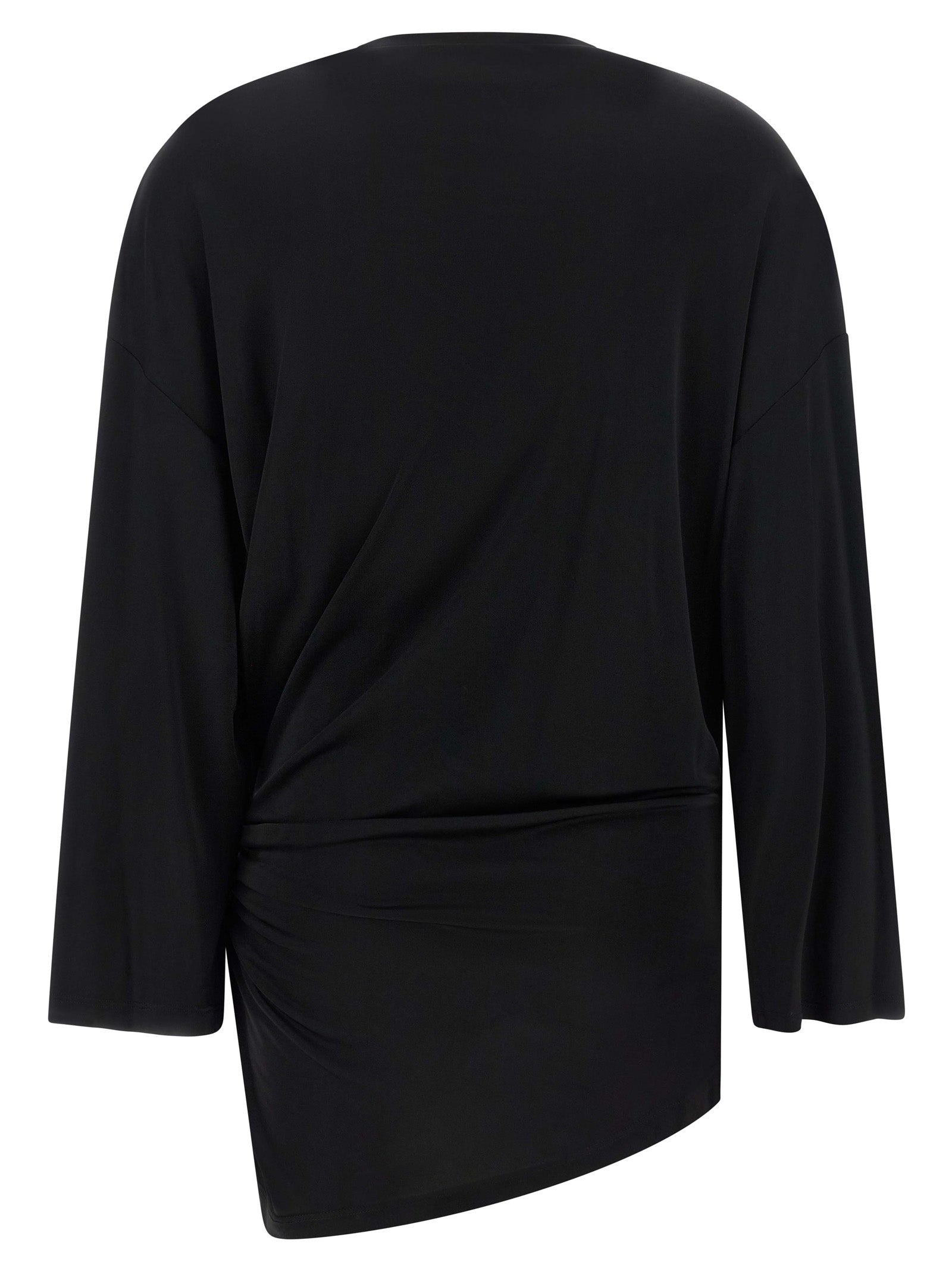 The Attico Black Viscose Short Women's Dress