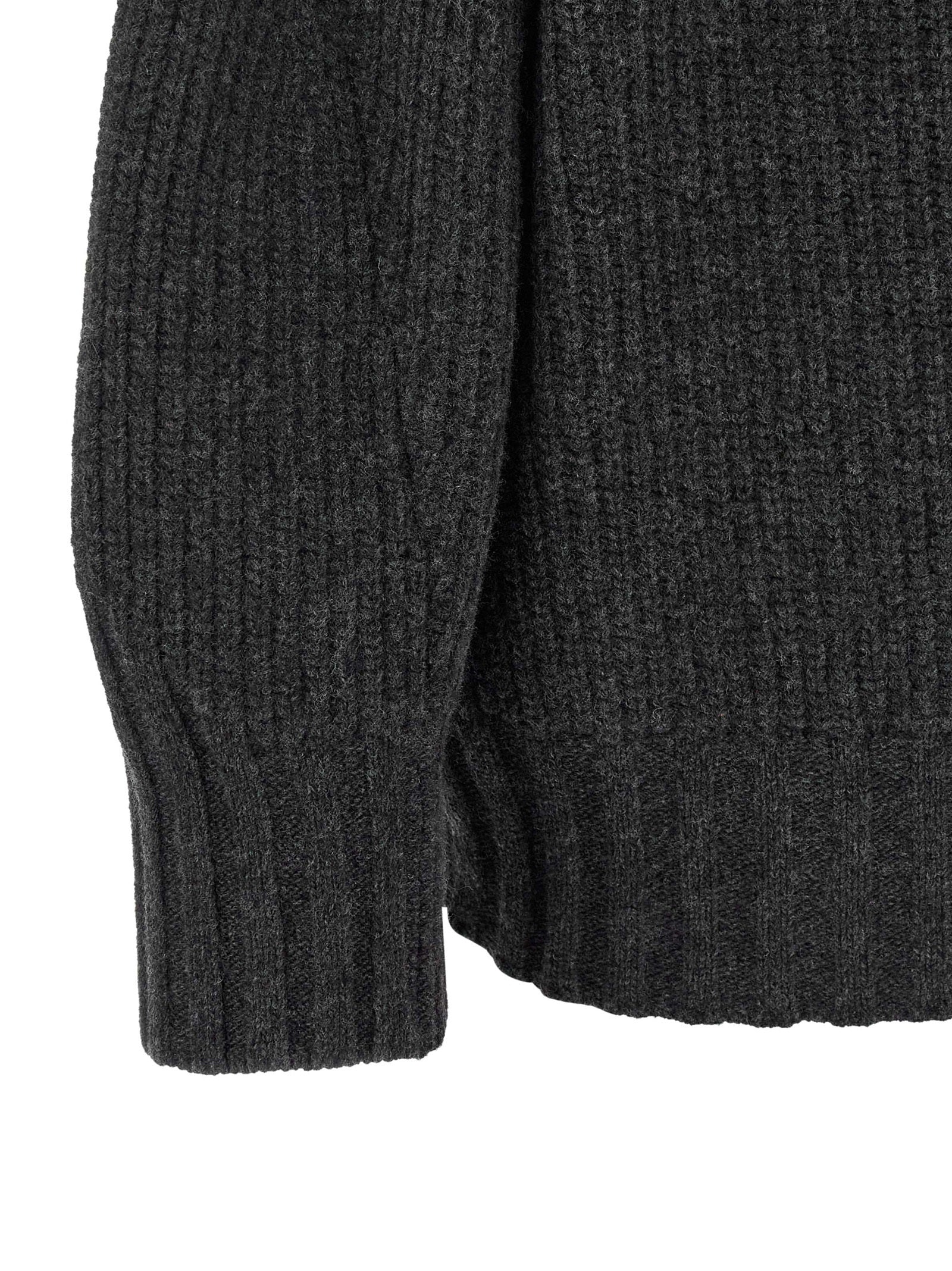The Attico Gray Virgin Wool Women's Cardigan