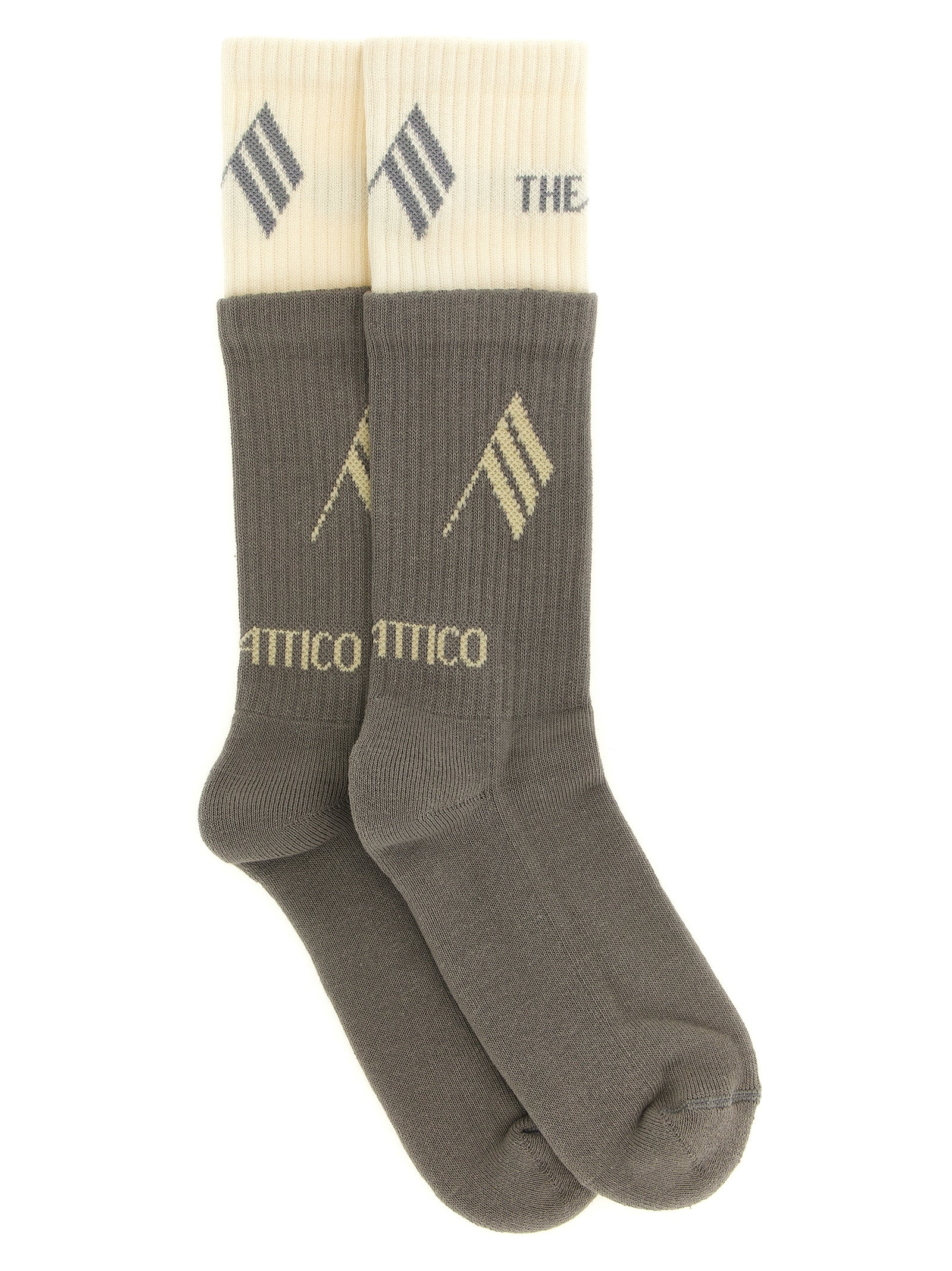 The Attico Gray Cotton Women's Socks