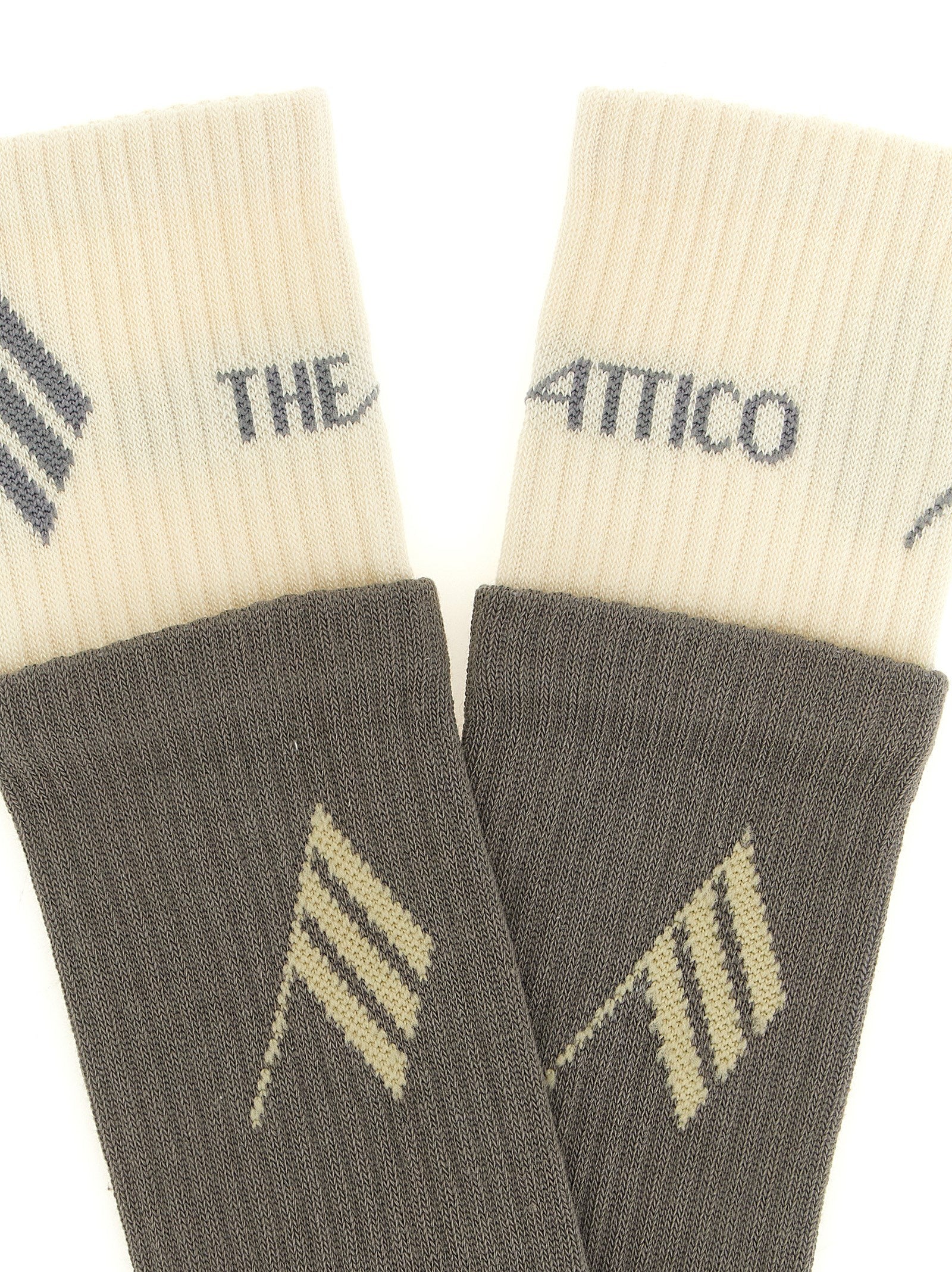 The Attico Gray Cotton Women's Socks