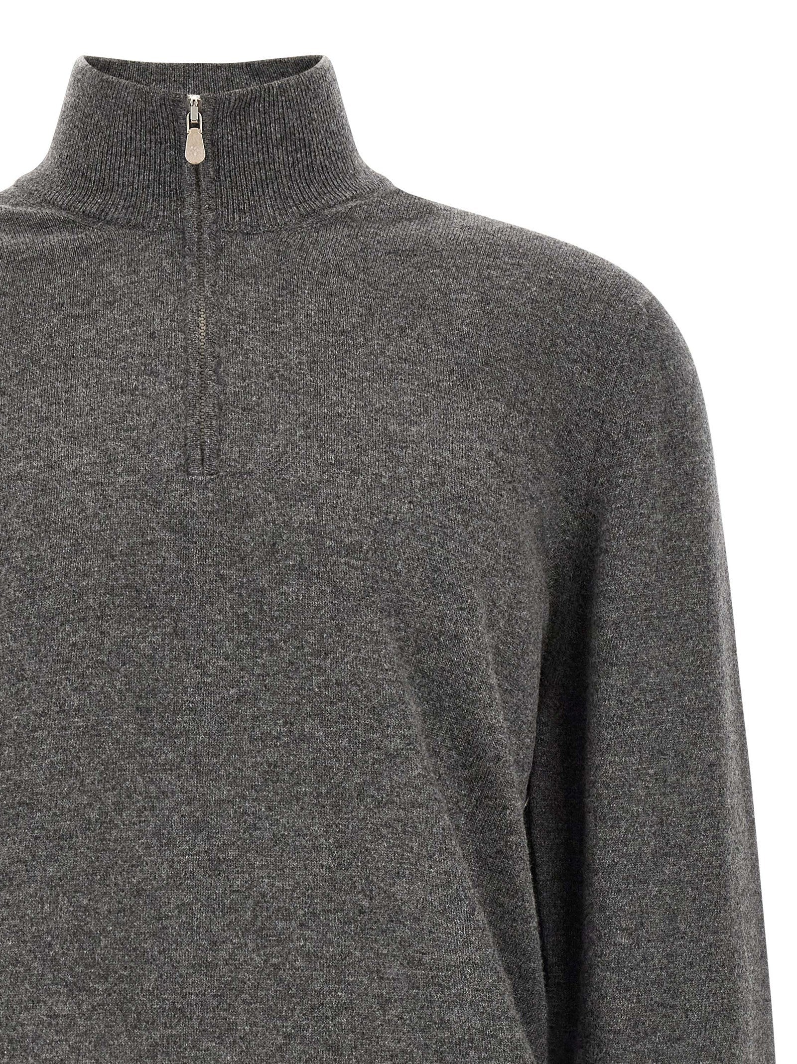 Brunello Cucinelli Gray Cashmere Men's Cardigan
