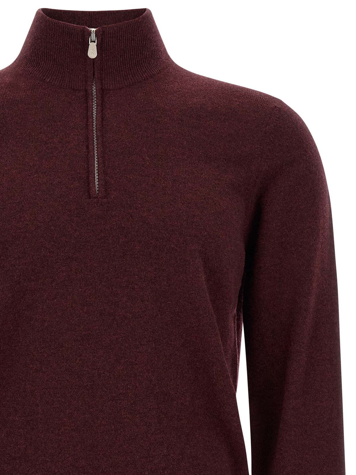 Brunello Cucinelli Bordeaux Cashmere Men's Cardigan