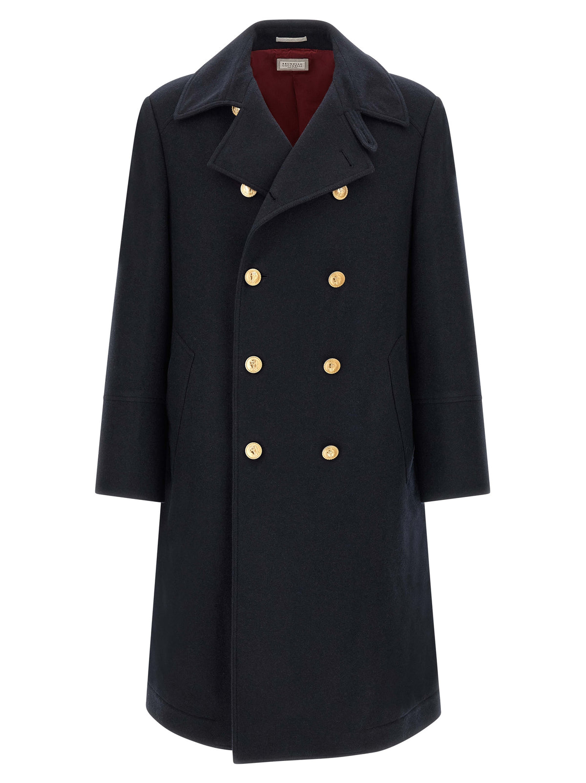 Brunello Cucinelli Blue Cashmere Men's Coat