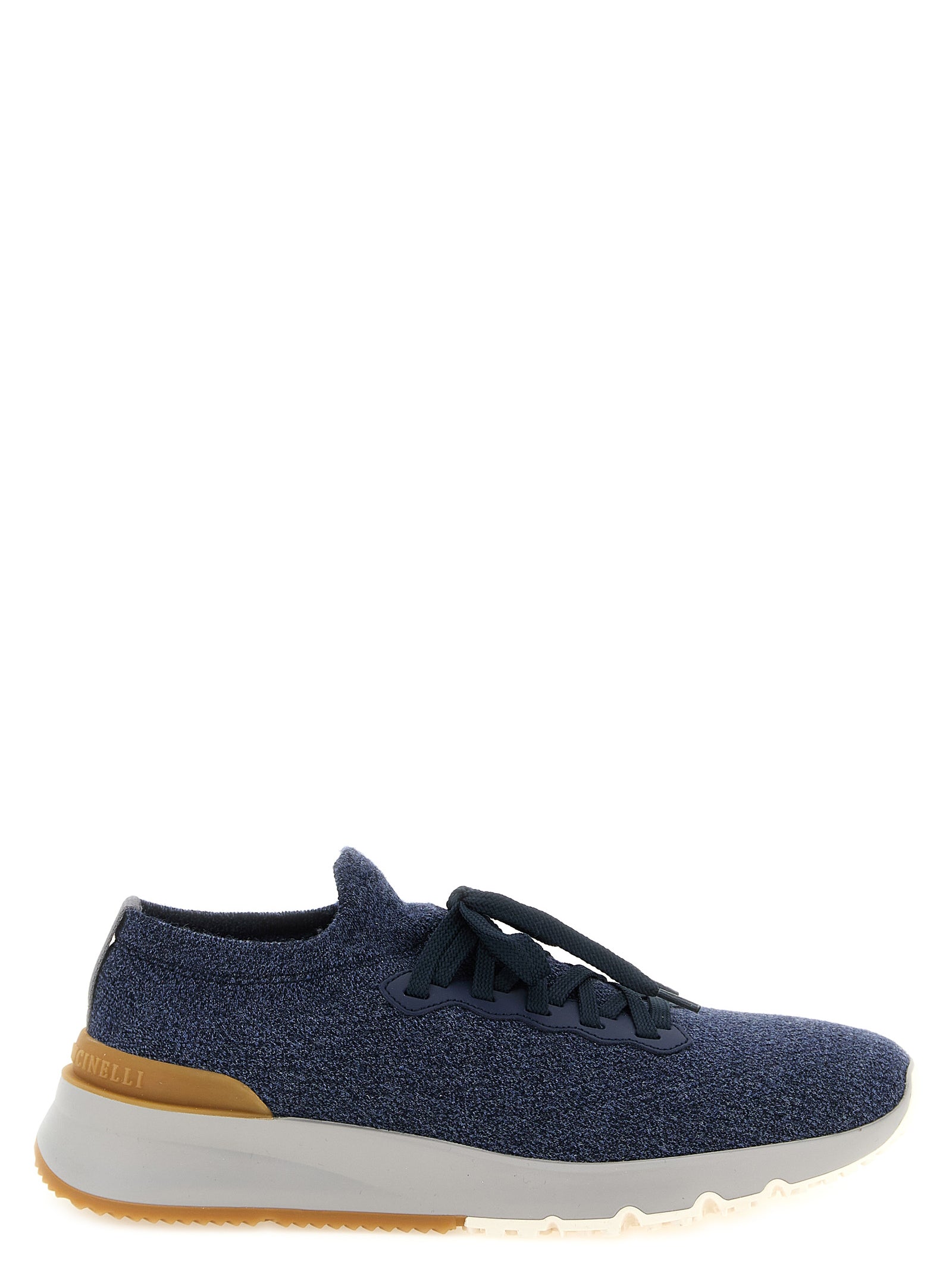 Brunello Cucinelli Blue Wool Athletic Men's Sneakers