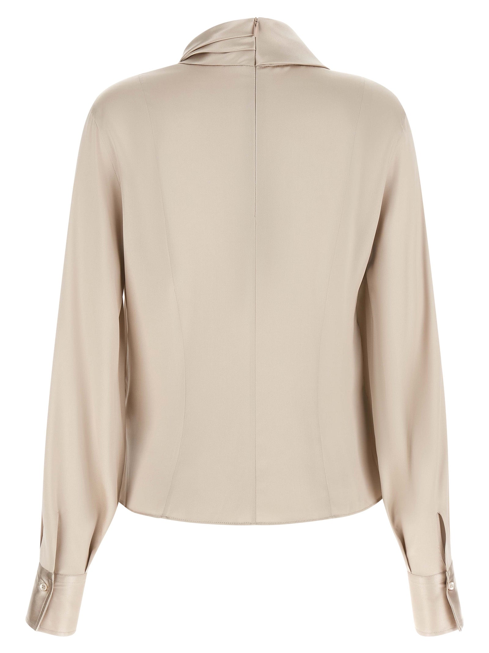 Brunello Cucinelli Beige Silk Women's Blouse