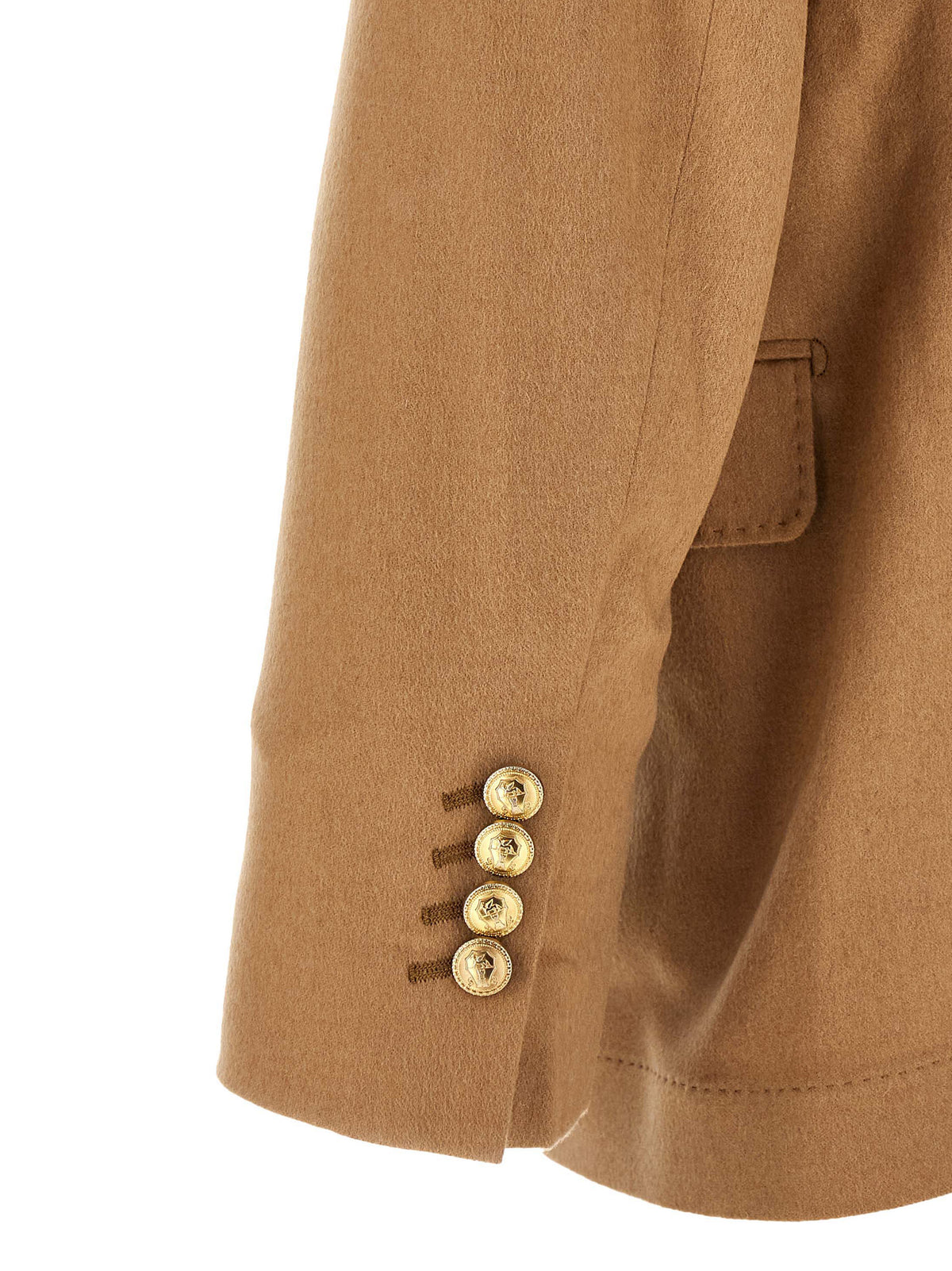 Brunello Cucinelli Beige Camel Hair Men's Blazer