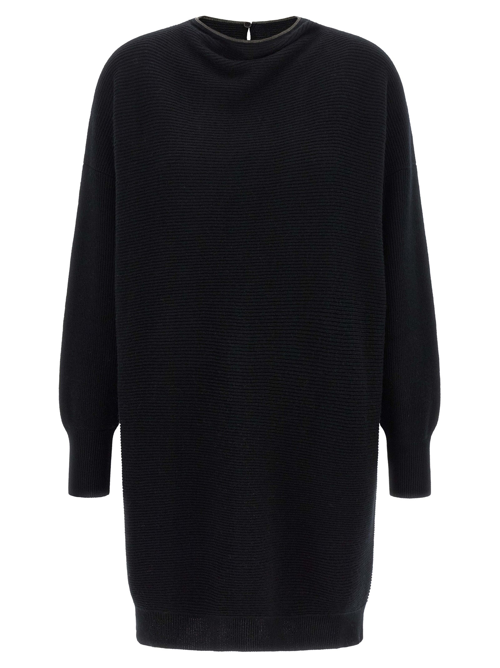 Brunello Cucinelli Black Virgin Wool Short Women's Dress