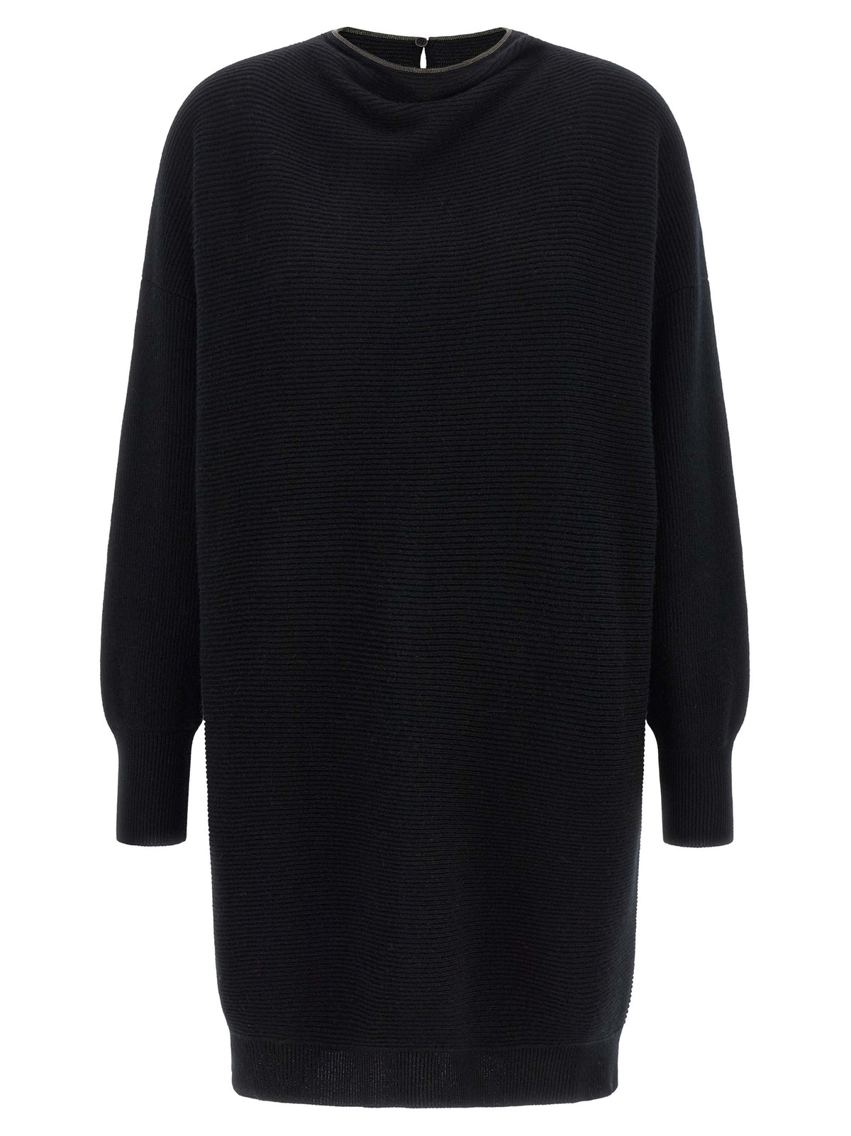 Brunello Cucinelli Black Virgin Wool Short Women's Dress