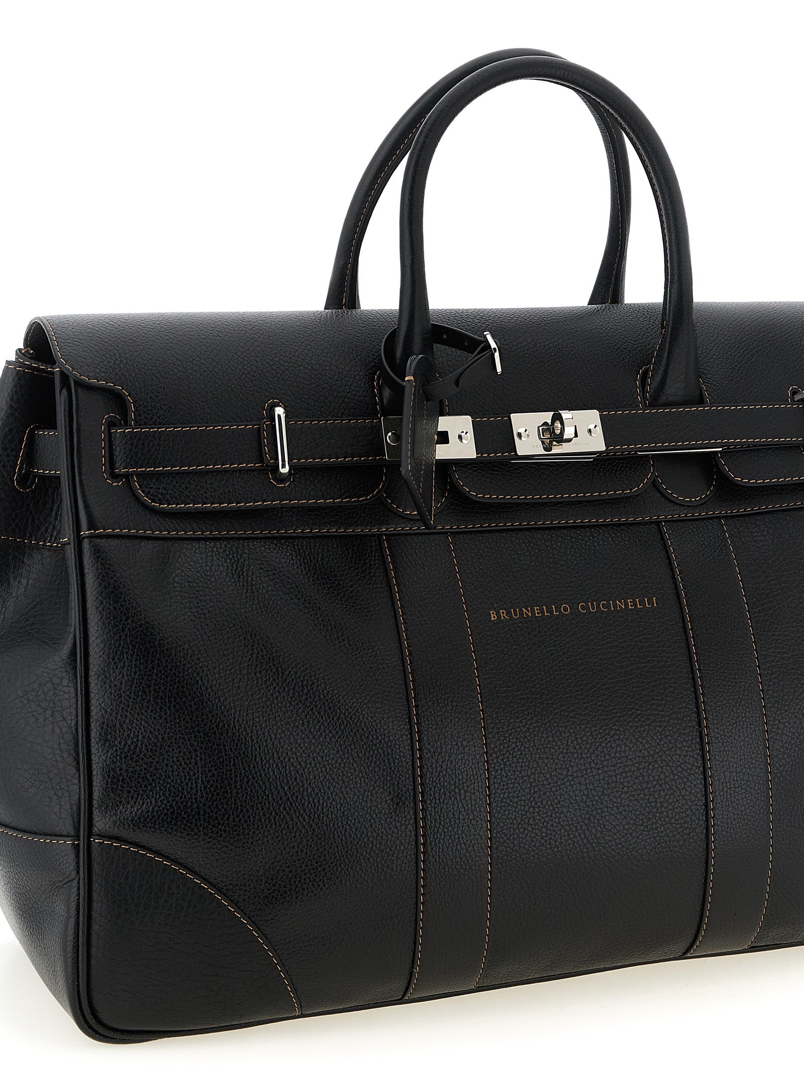 Brunello Cucinelli Black Calfskin Men's Accessories
