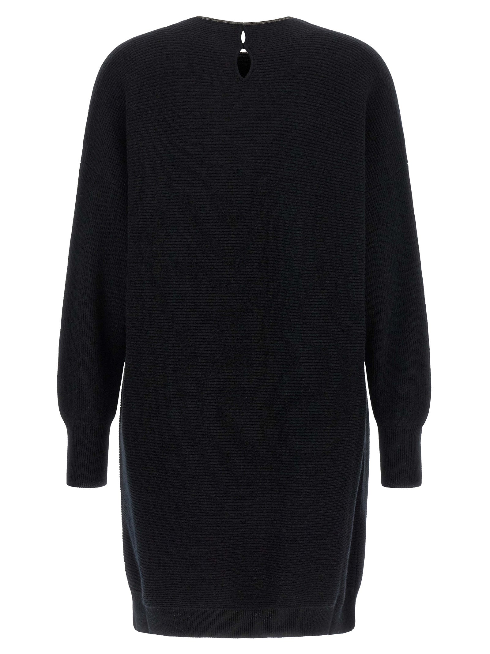 Brunello Cucinelli Black Virgin Wool Short Women's Dress