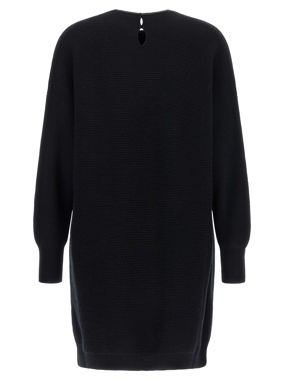 Brunello Cucinelli Black Virgin Wool Short Women's Dress