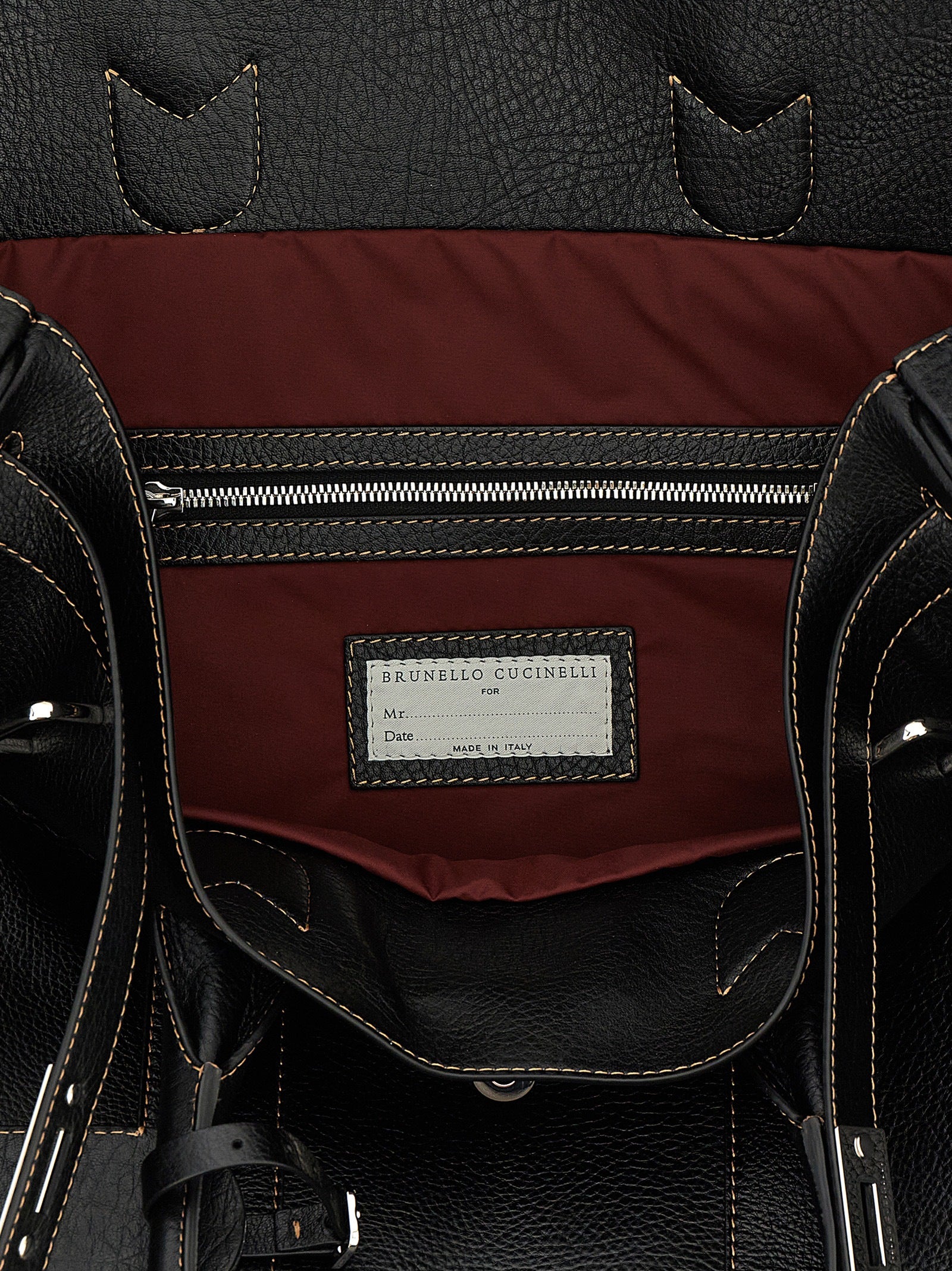 Brunello Cucinelli Black Calfskin Men's Accessories