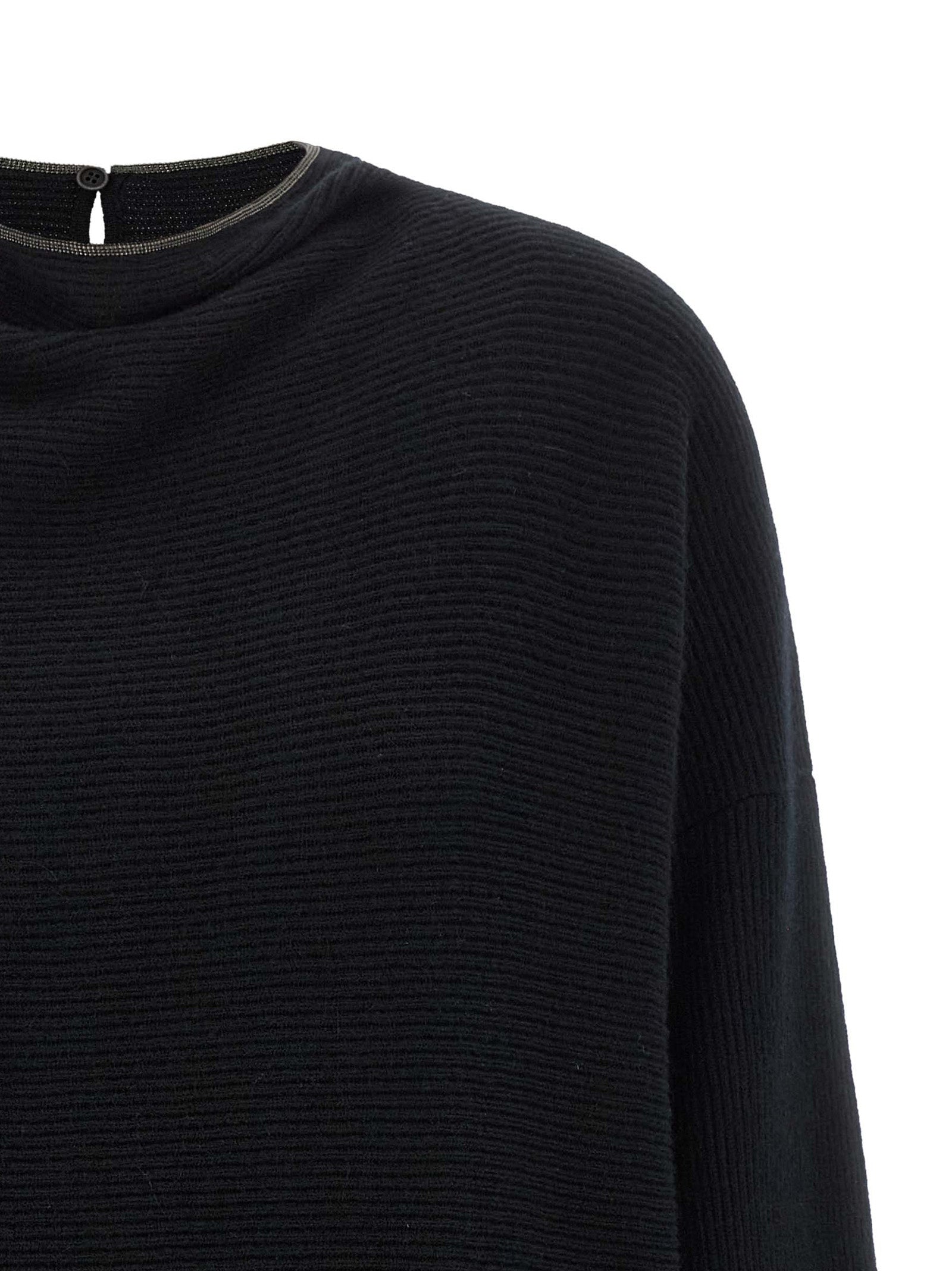 Brunello Cucinelli Black Virgin Wool Short Women's Dress