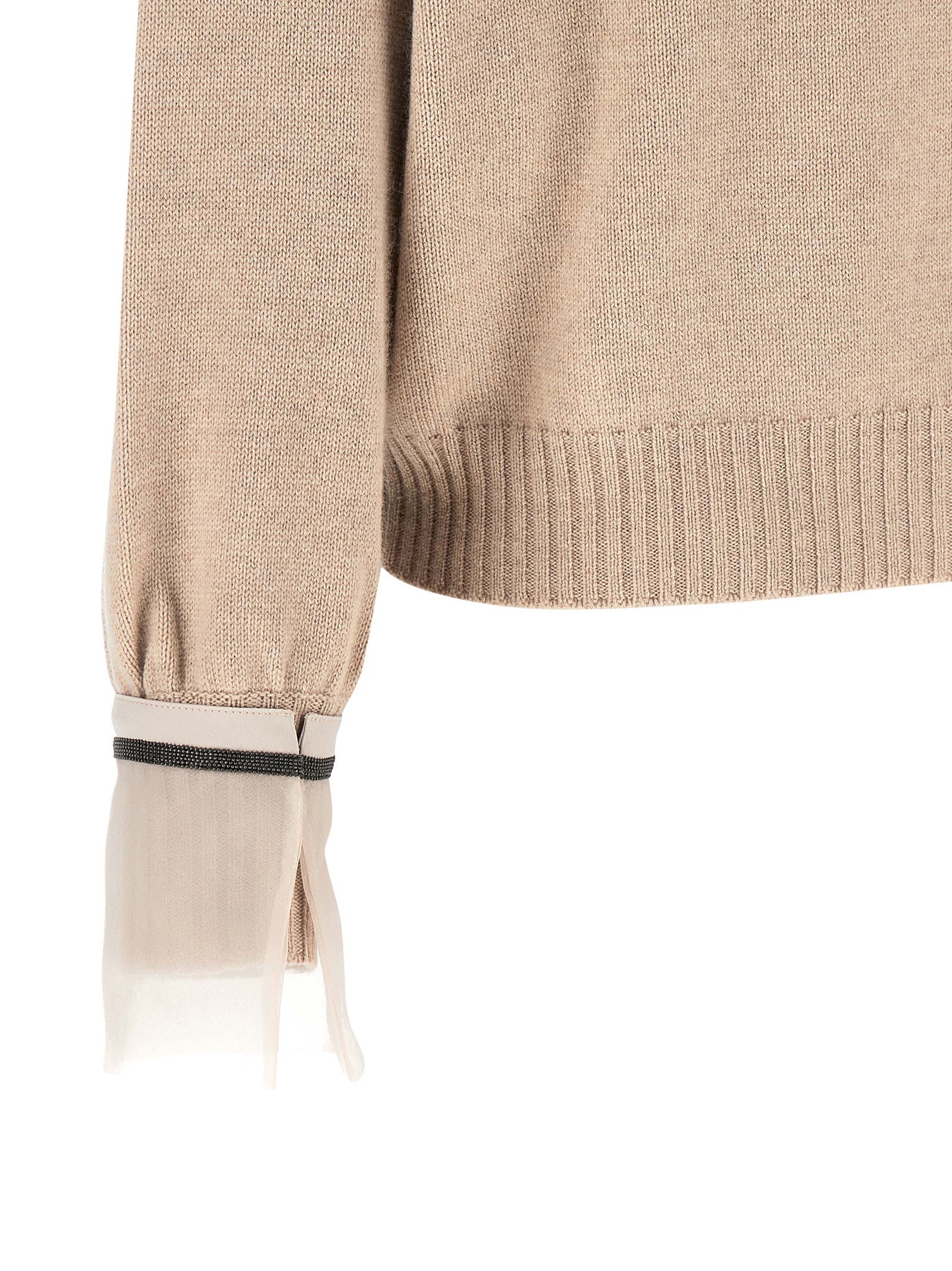 Brunello Cucinelli Beige Cashmere Women's Cardigan