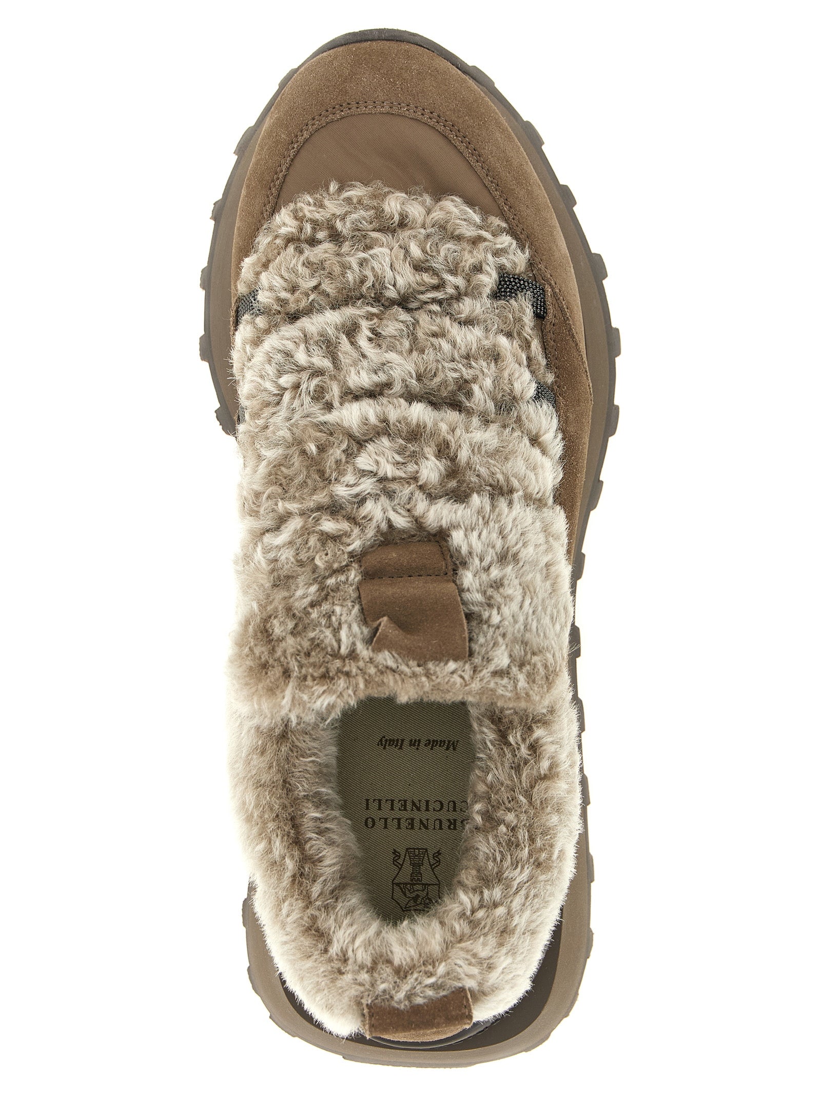 Brunello Cucinelli Brown Calfskin Chunky Women's Sneakers