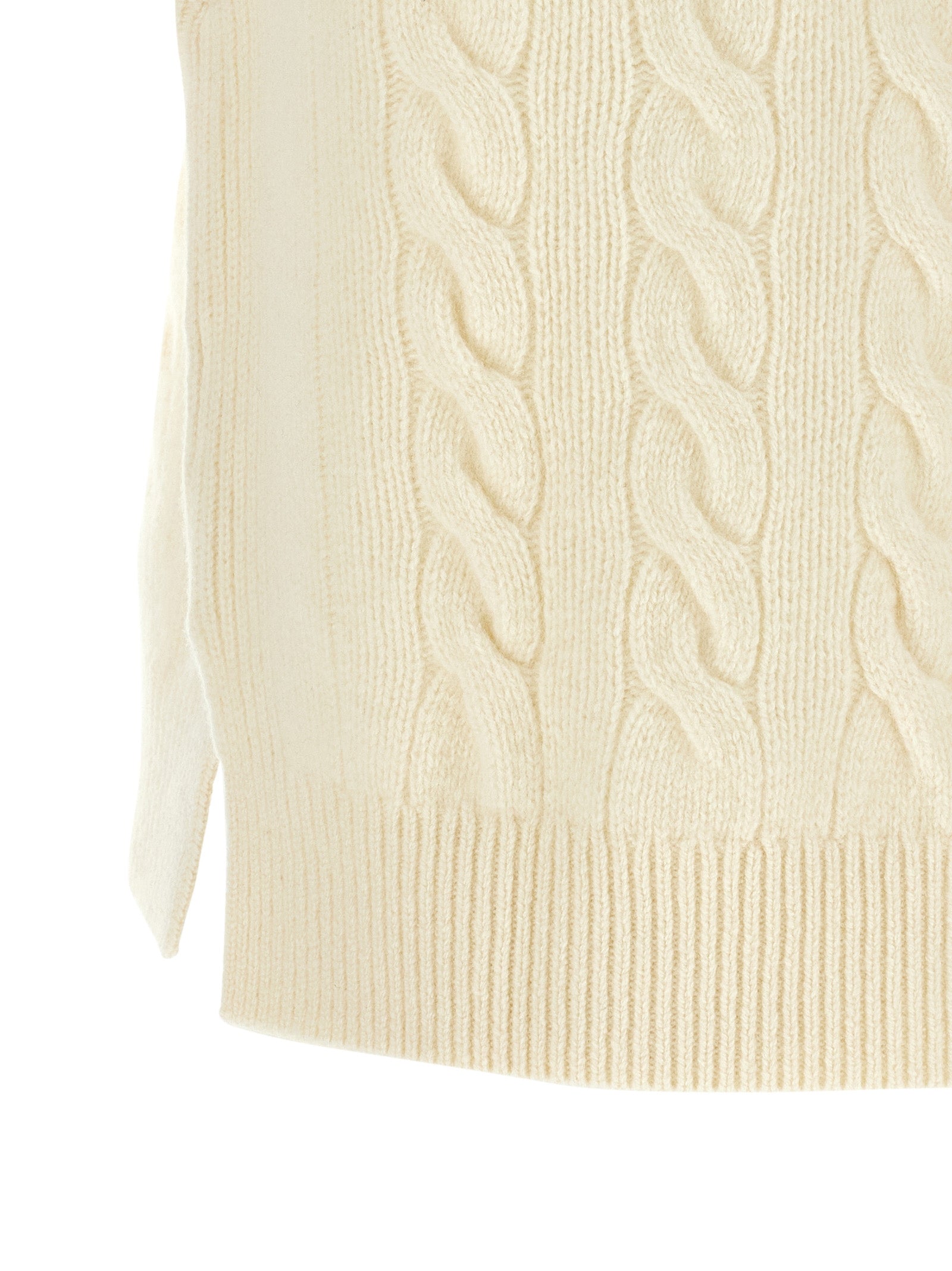 Polo Ralph Lauren White Wool Sleeveless Women's Jacket