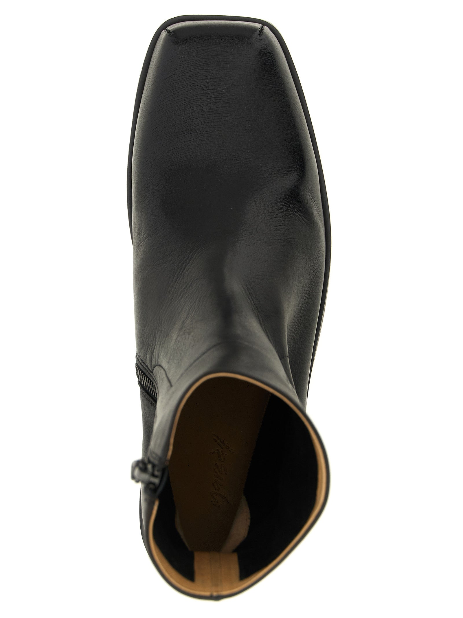 Marsell Black Calfskin Ankle Men's Boots