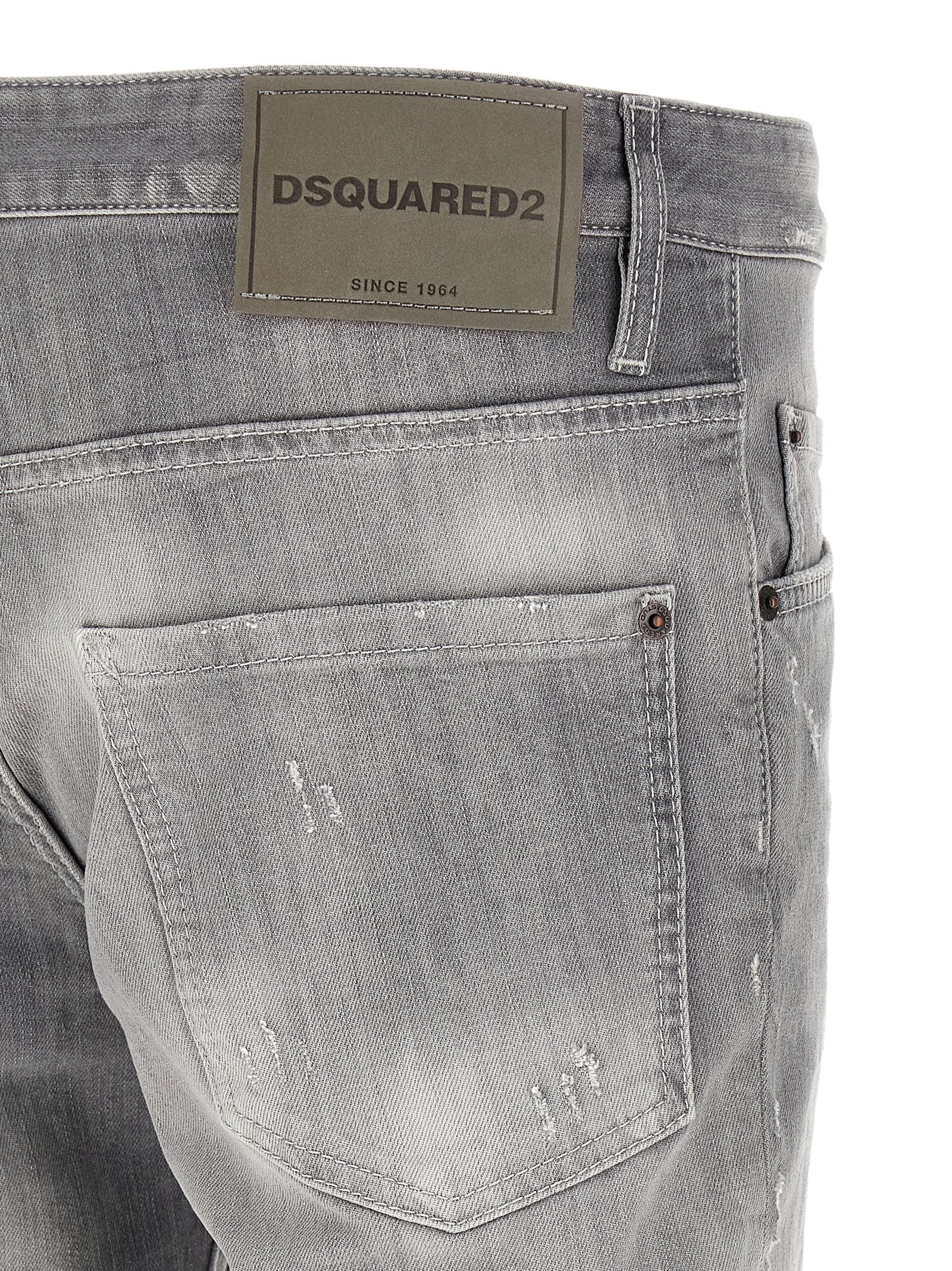 Dsquared² Gray Cotton Tapered Men's Jeans