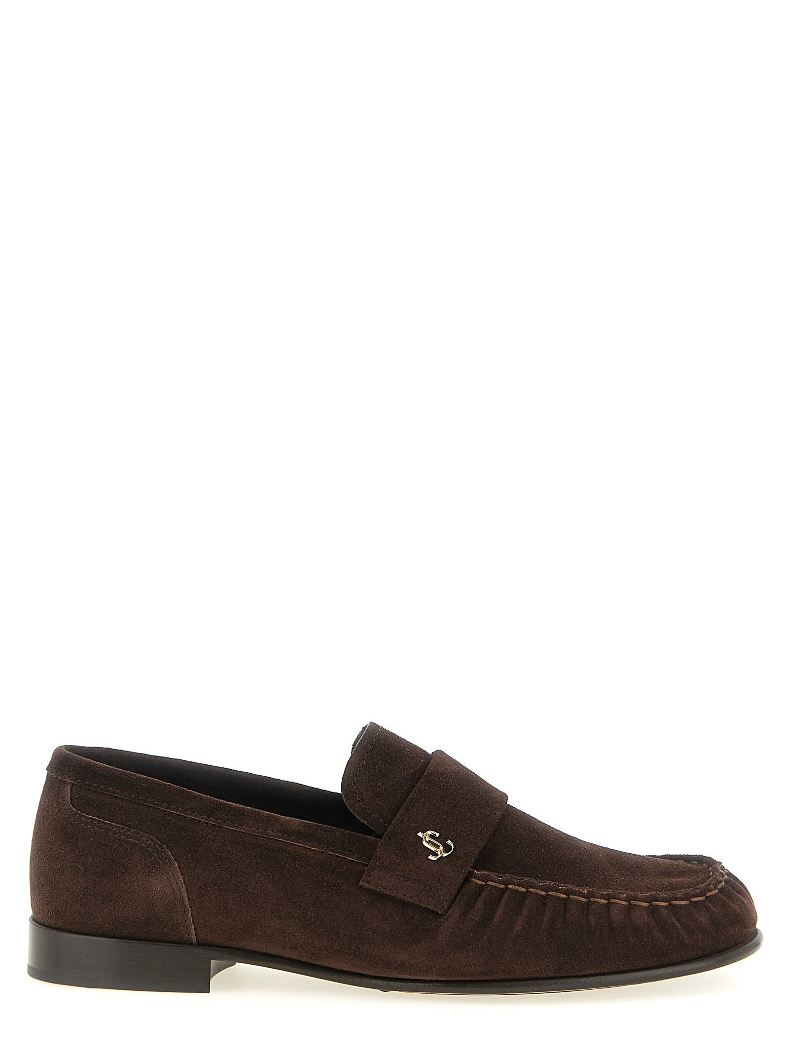 Jimmy Choo Brown Leather Slip-On Women's Loafers