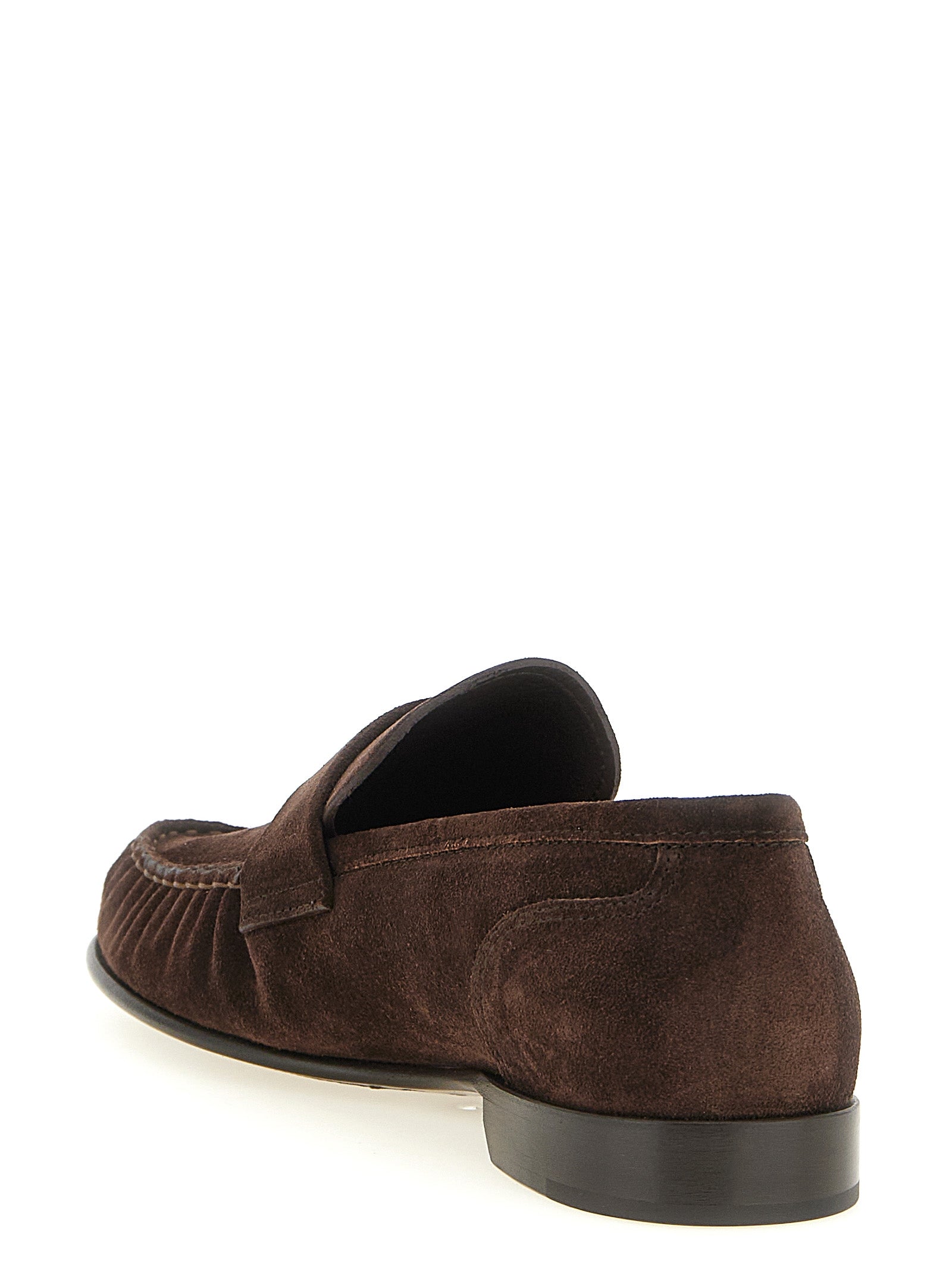 Jimmy Choo Brown Leather Slip-On Women's Loafers