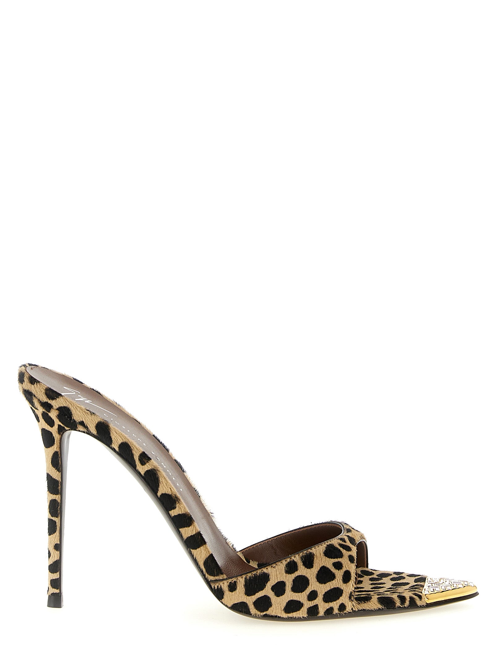 Giuseppe Zanotti Multicolor Calfskin Stiletto Heel Women's Sandals