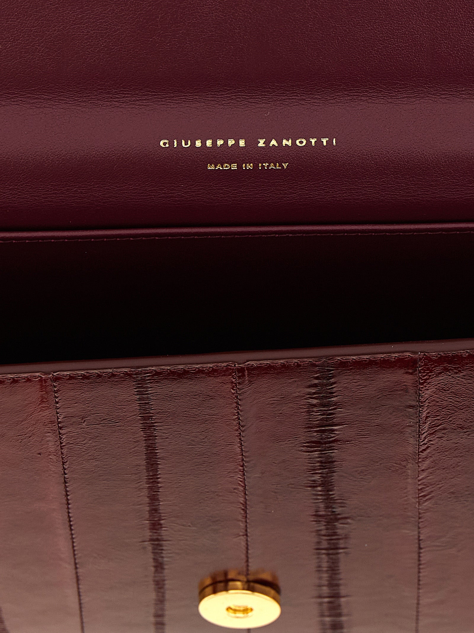 Giuseppe Zanotti Bordeaux Leather Clutch Women's Bag