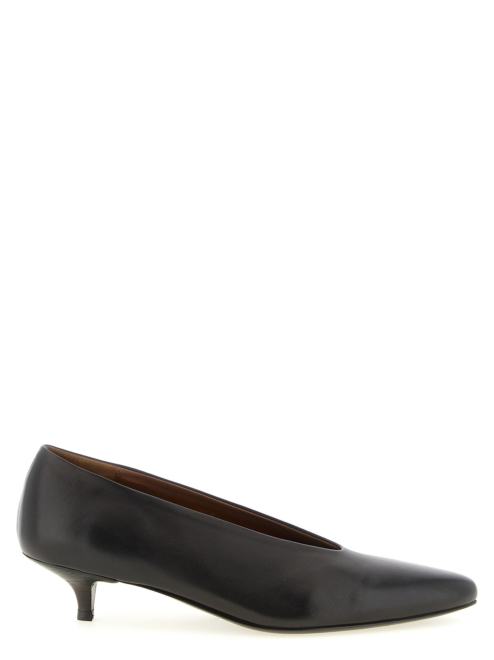 Marsell Brown Calfskin Mid Heel Women's Pumps