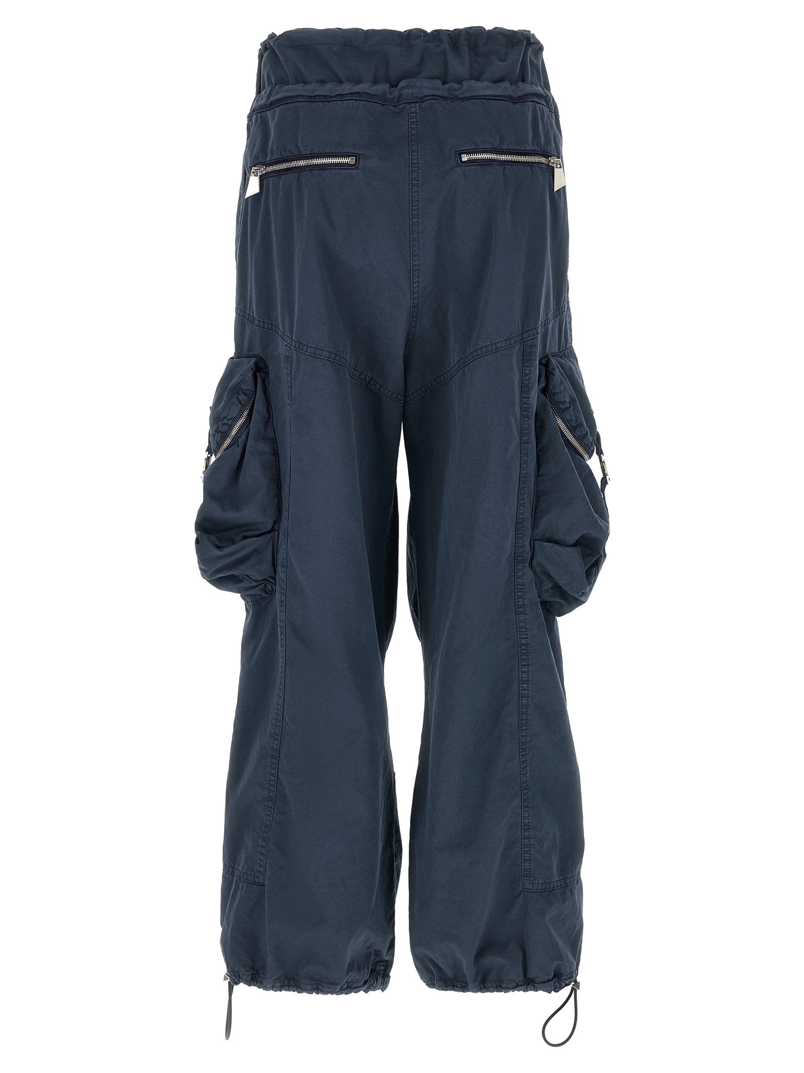 The Attico Blue Cotton Cargo Women's Pants