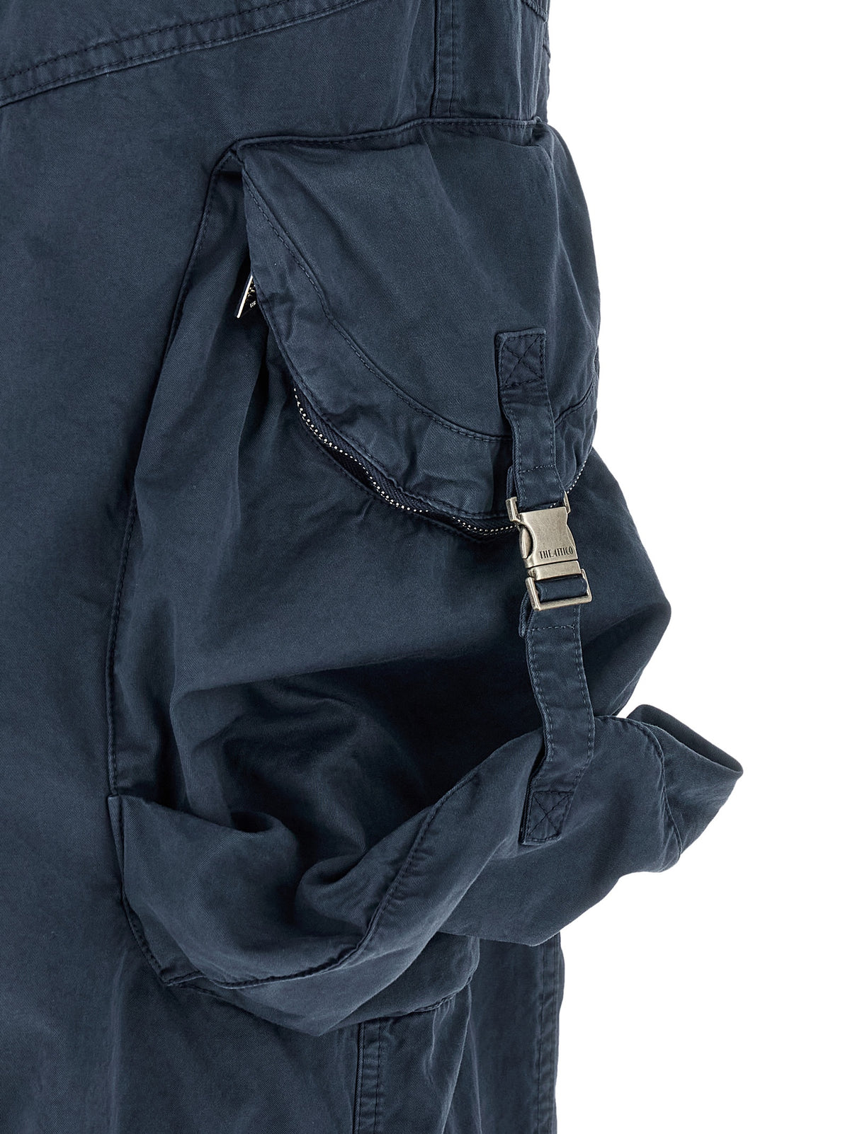 The Attico Blue Cotton Cargo Women's Pants
