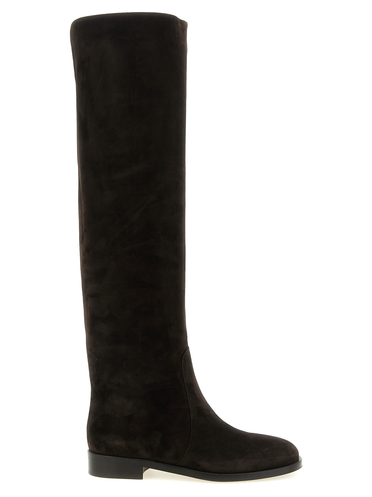 Gianvito Rossi Brown Suede Leather Over The Women's Knee
