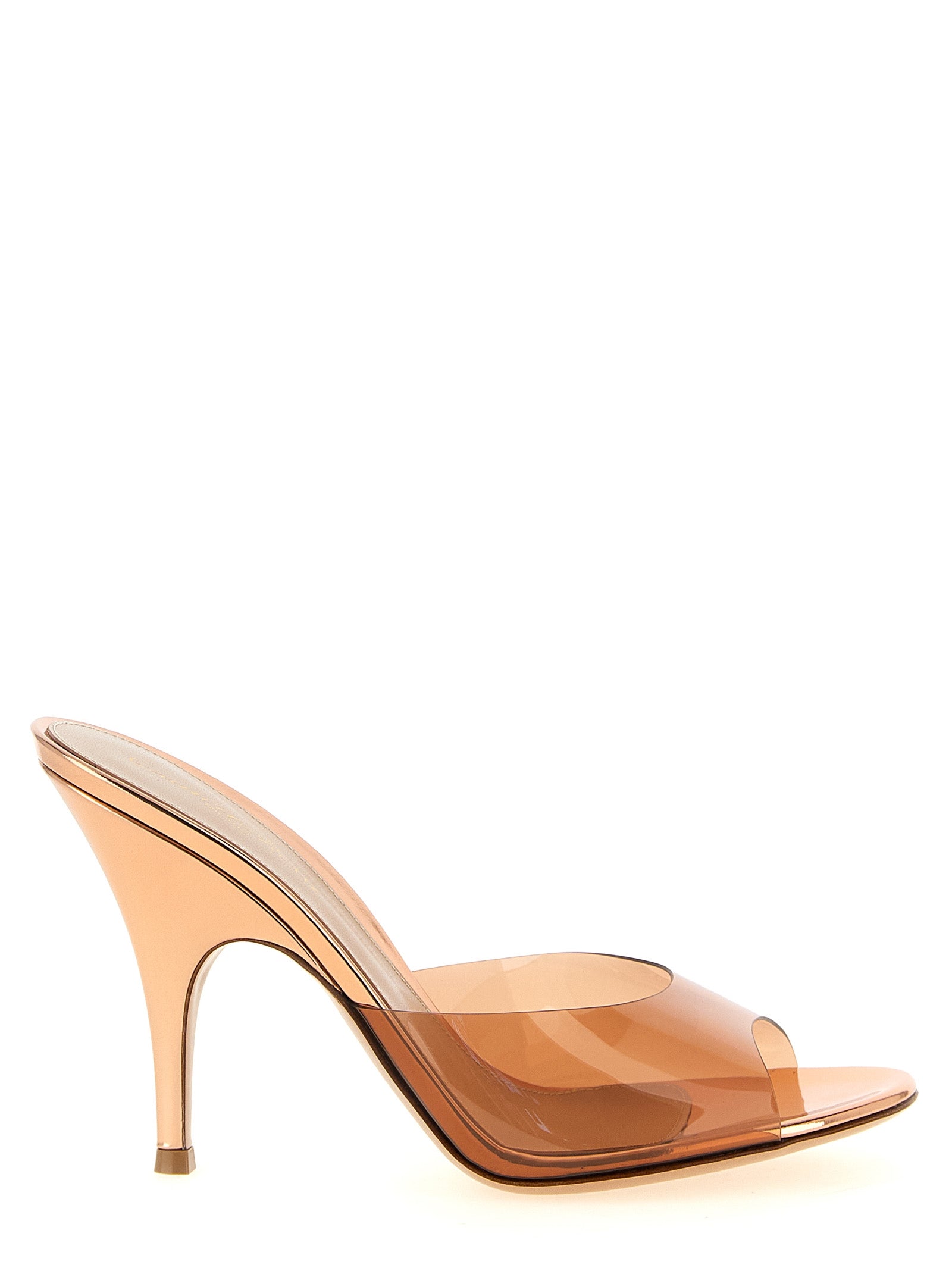 Gianvito Rossi Orange Polyethylene Stiletto Heel Women's Sandals
