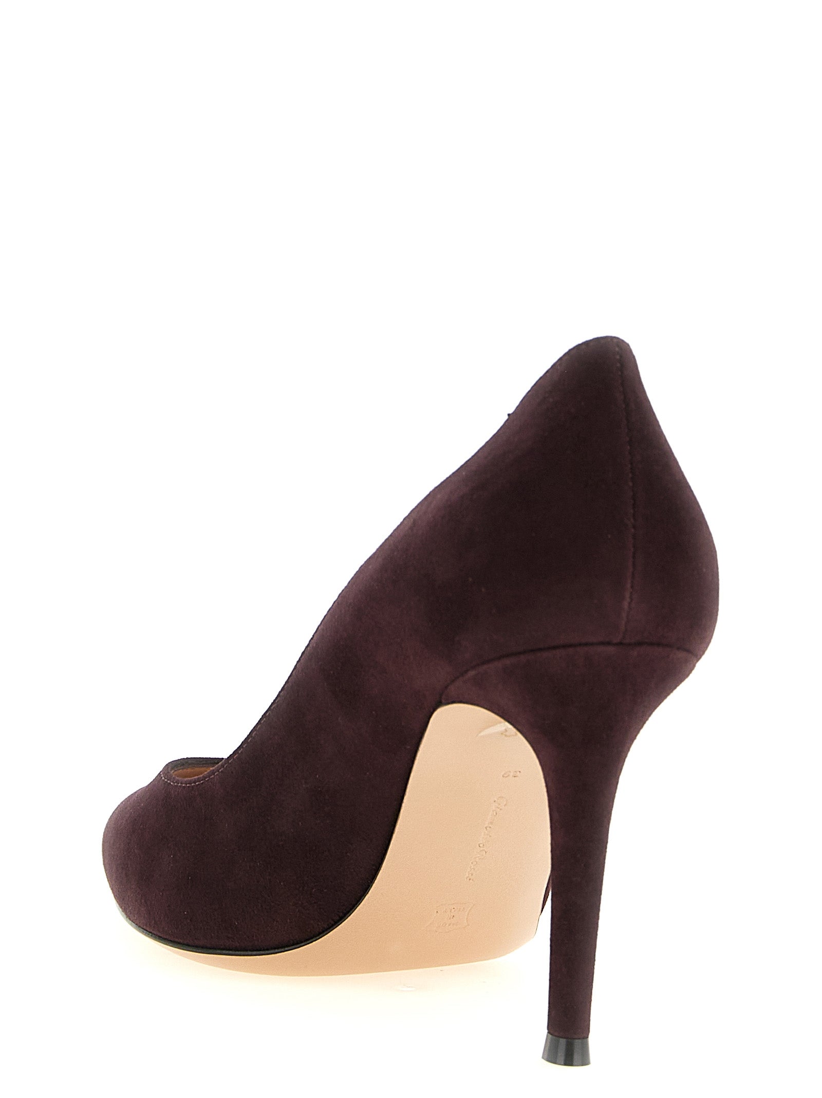 Gianvito Rossi Bordeaux Suede Leather High Heel Women's Pumps