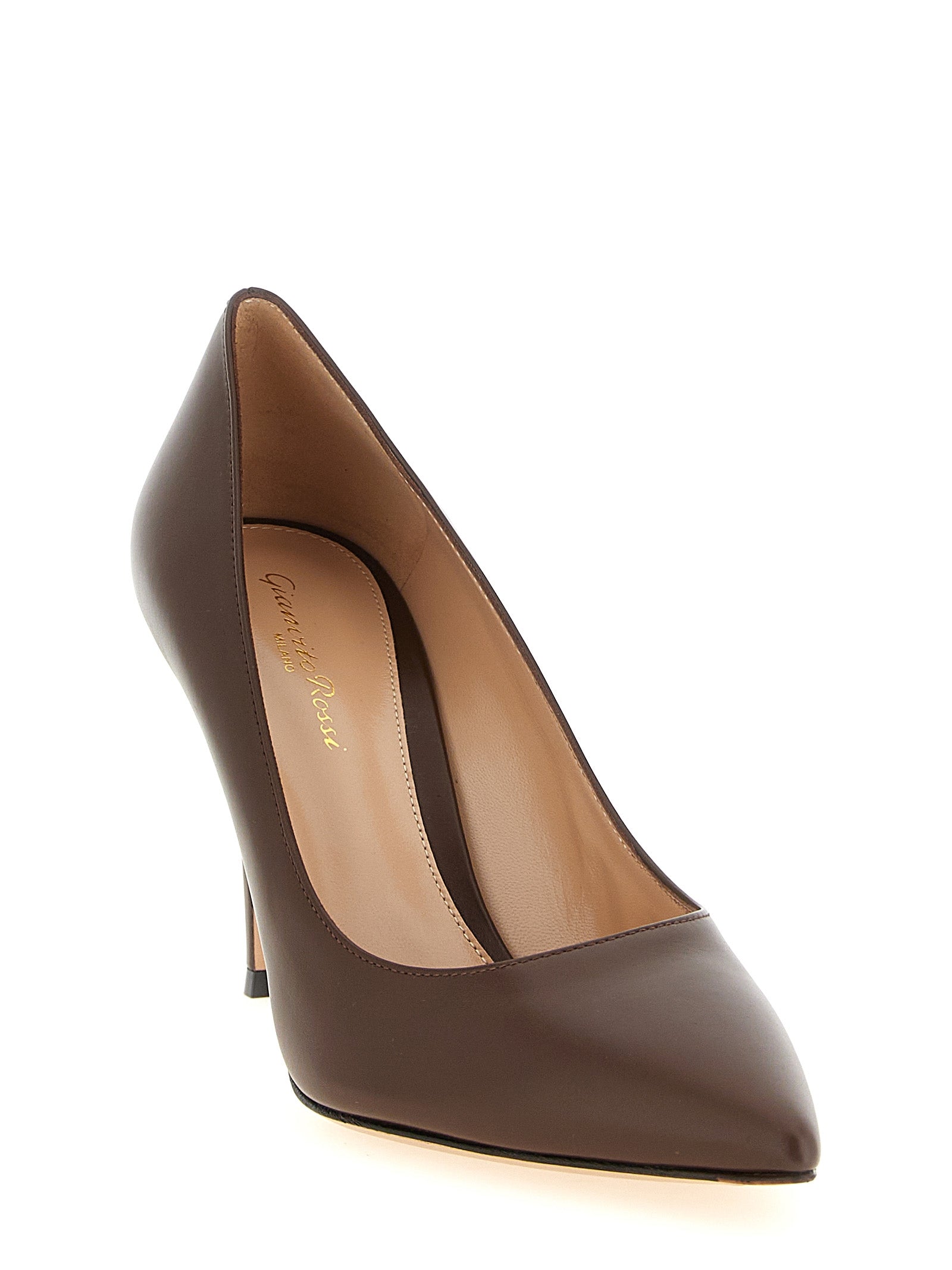 Gianvito Rossi Brown Calfskin High Heel Women's Pumps