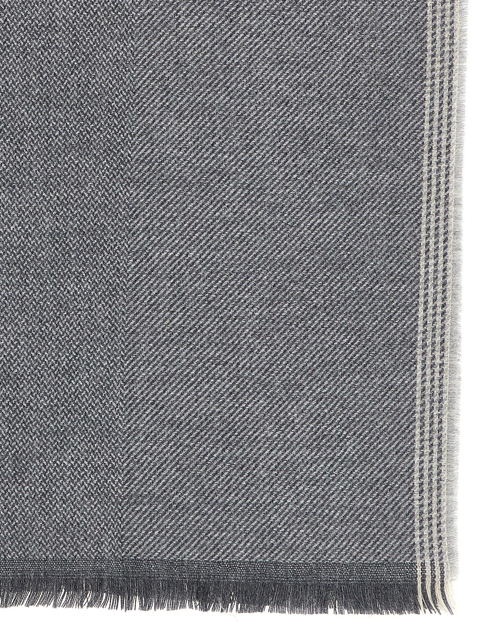 Brunello Cucinelli Gray Wool Men's Scarf